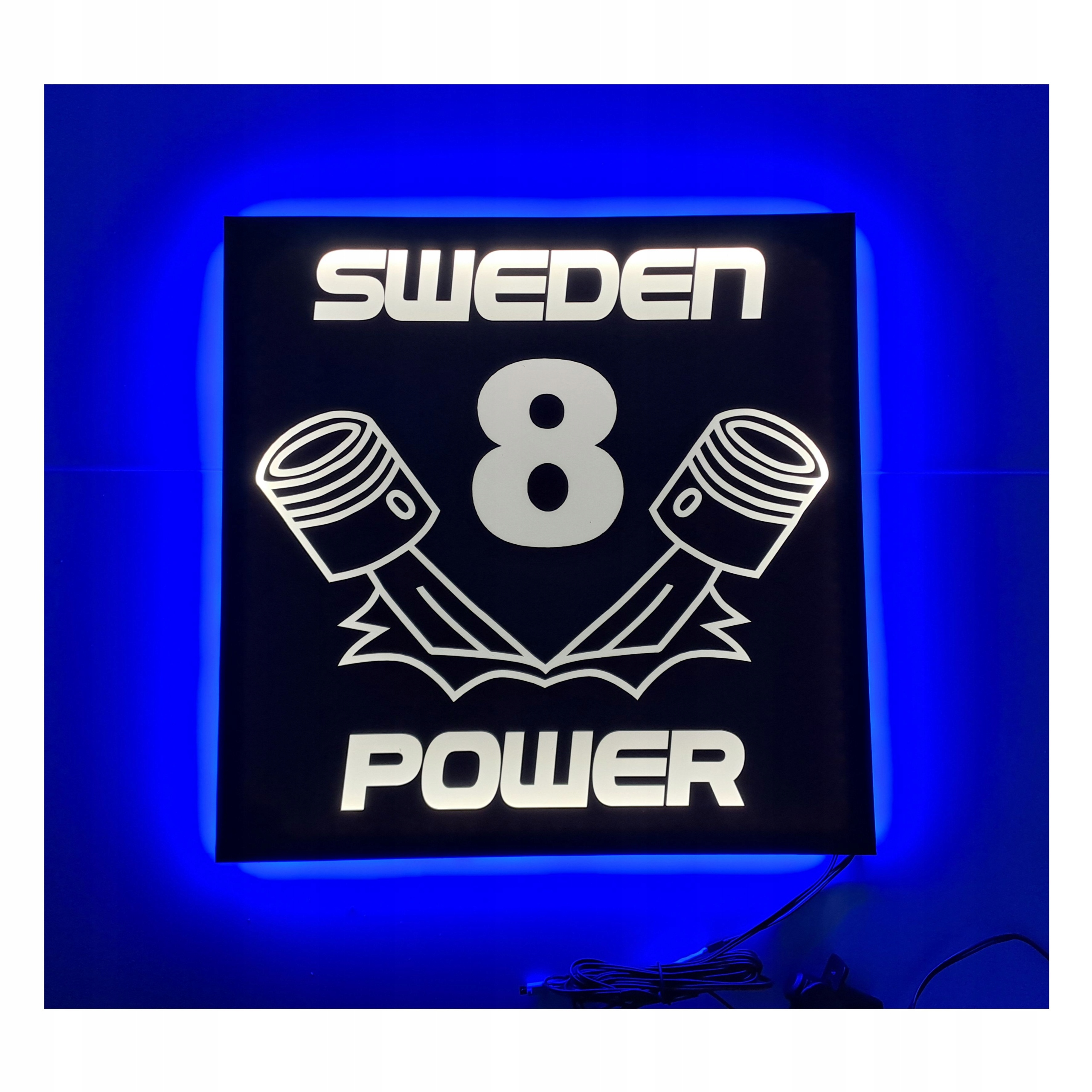 Led tabuľa Sweden Power nad posteľ s podsvietením kabíny Tir Lkw