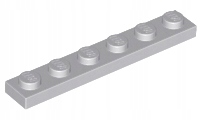

Lego 3666 Płytka 1x6 szara jasna Nowa (1g)