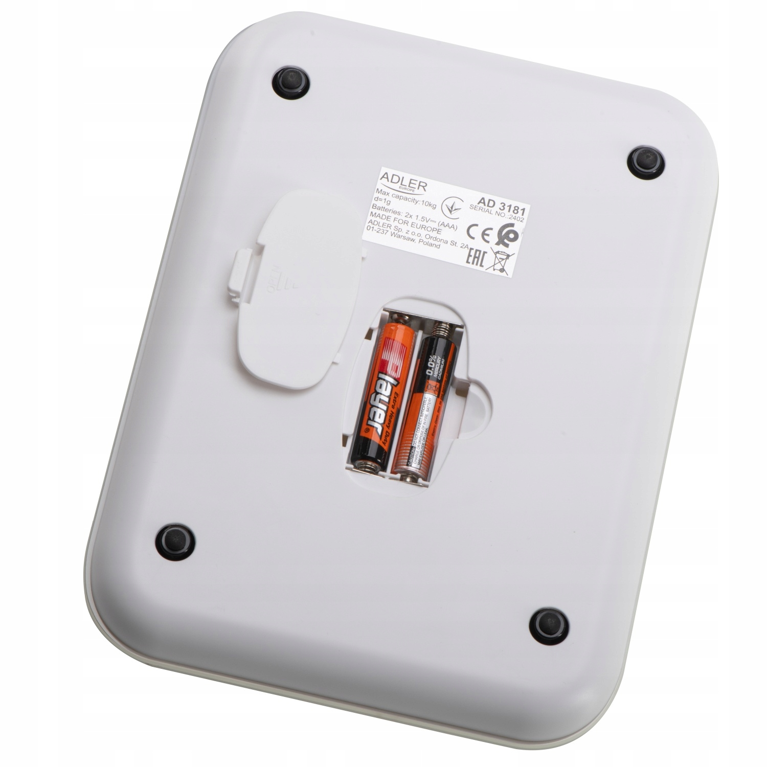 Waga Kuchenna AD 3181 Grey LED 10kg 1g Funkcja Tarowania