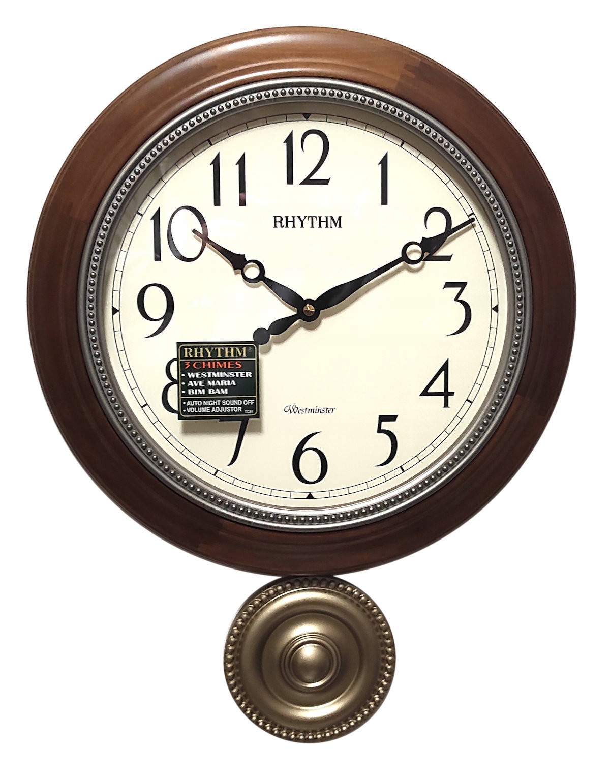 Nástenné Hodiny Rhythm 37 cm Westminster Kuranty