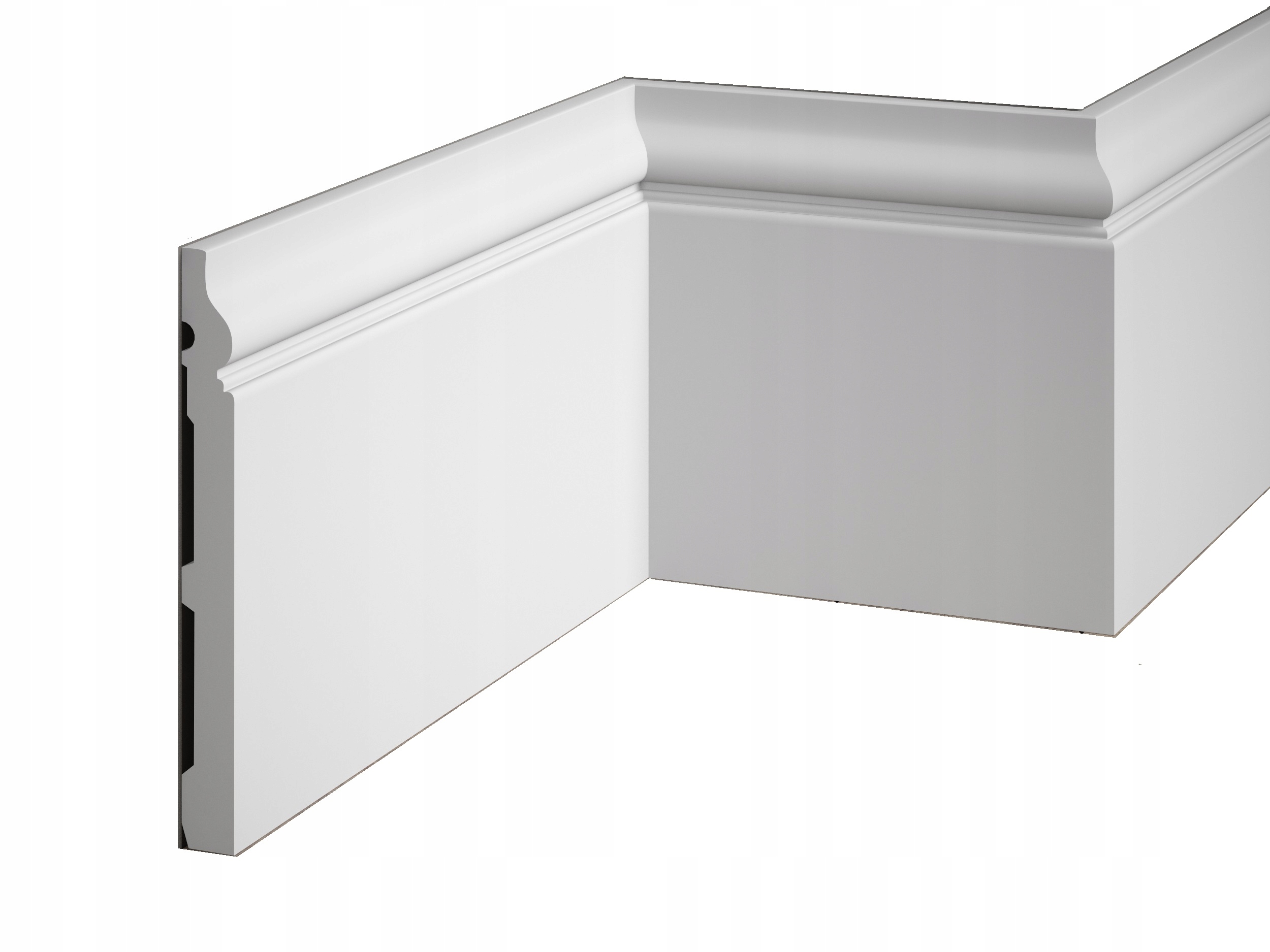 Listwa Mardom decor MD020P 19 x 19,8 cm dł. 200 cm biała