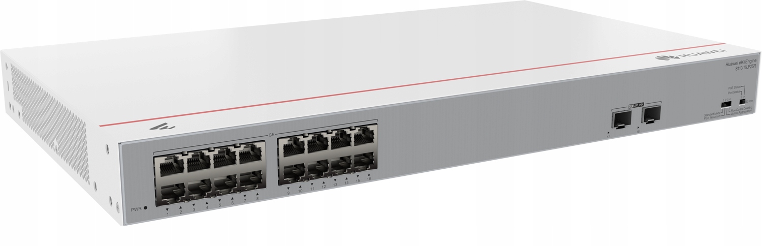 Huawei S110 16LP2SR Přepínač 16xGE 2xGE Sfp 124W PoE+