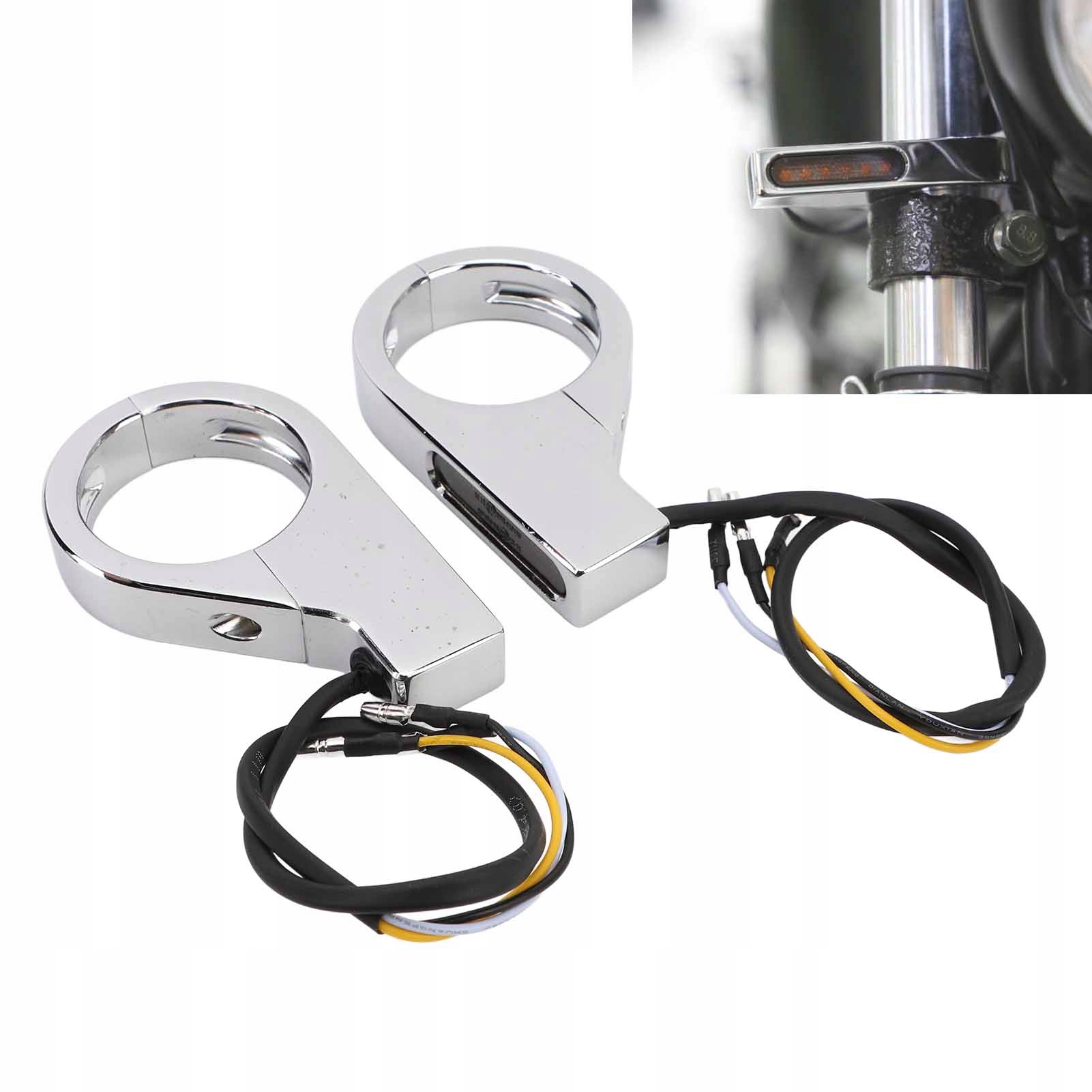 Przedni widelec Kierunkowskazy LED Bursztynowe Stan opakowania oryginalne