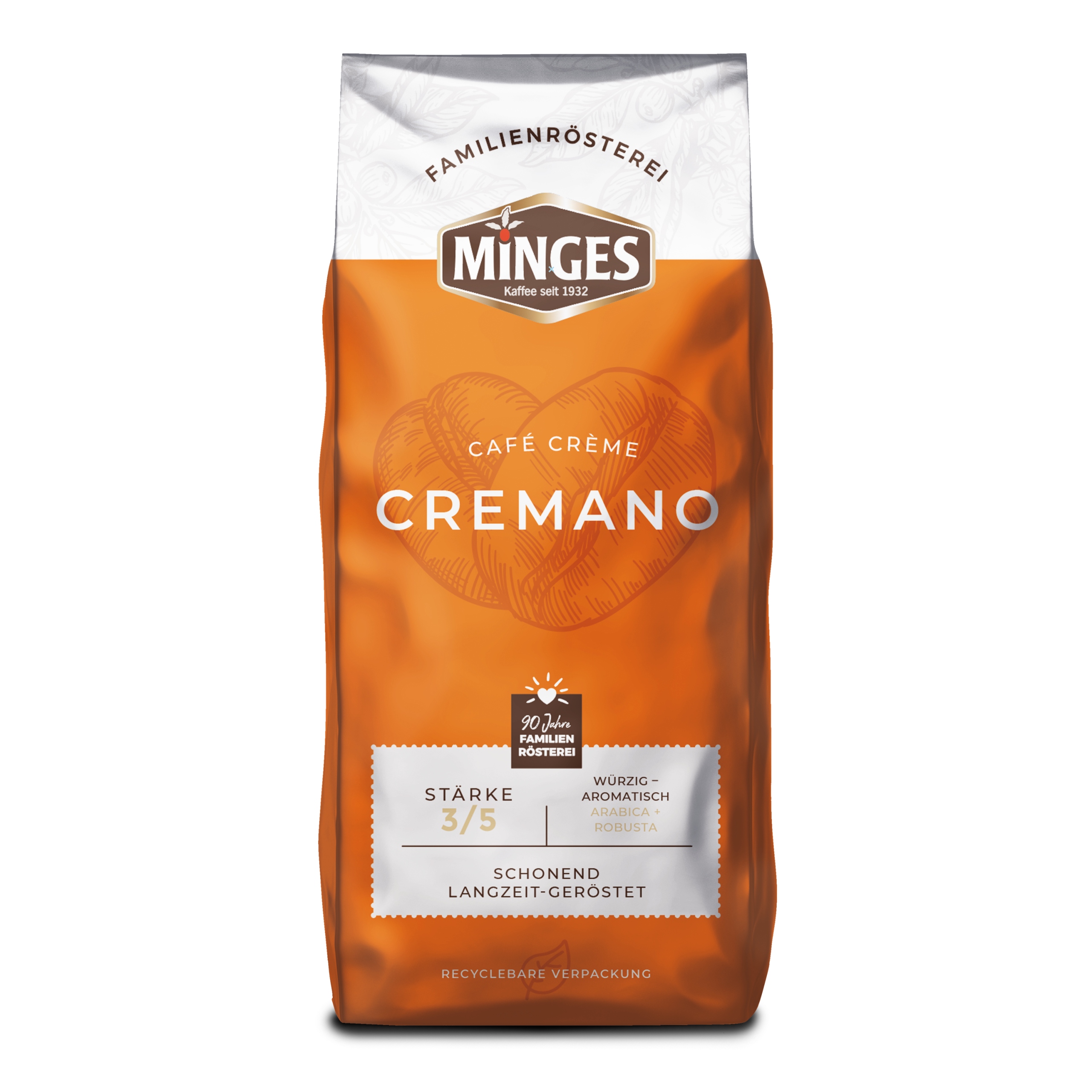 MINGES CAFE CREME CREMANO 1 KG - KAWA ZIARNISTA 12355591675 - Allegro.pl