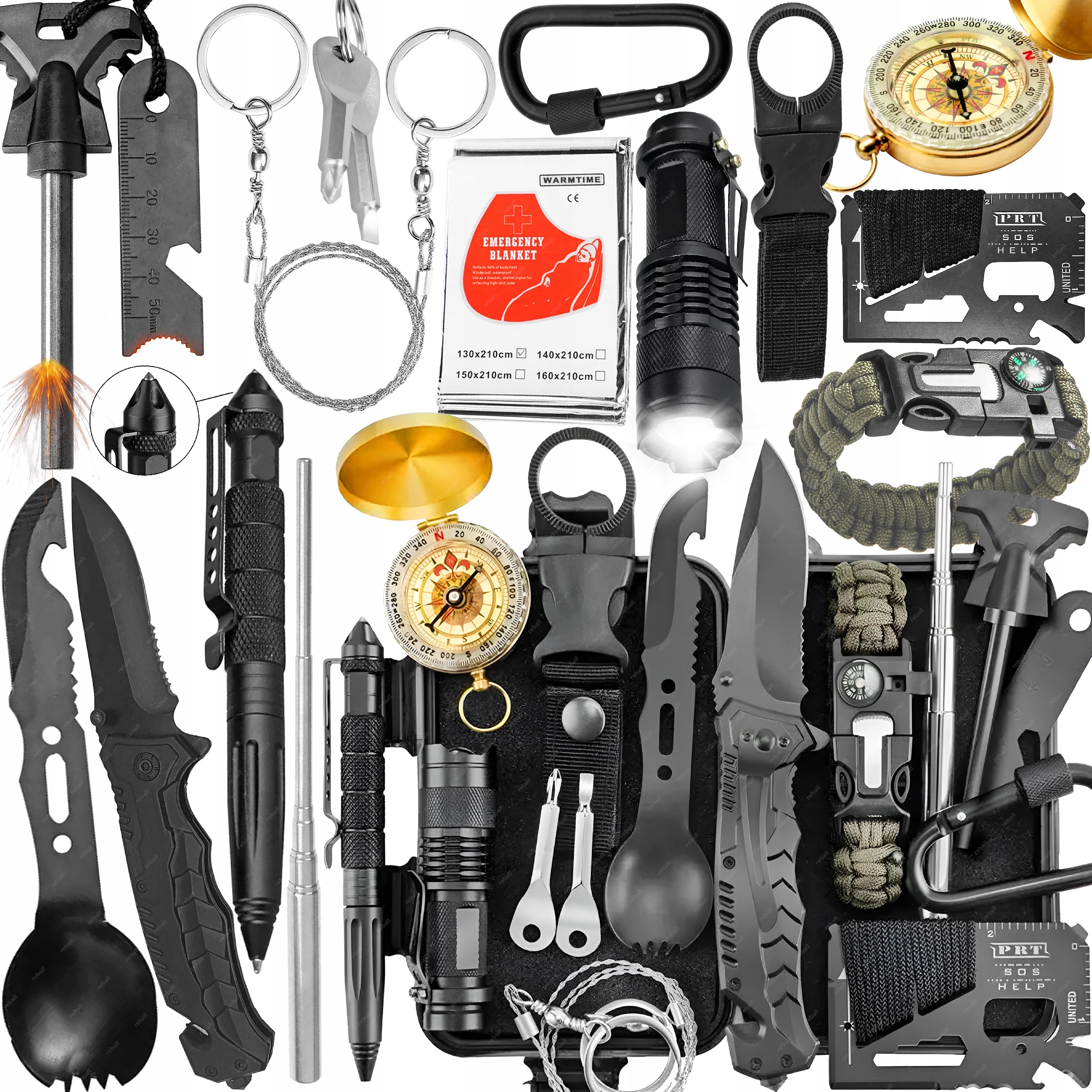 XXL Vojenská Survival Sada Přežití Kit Nástrojů RT0280