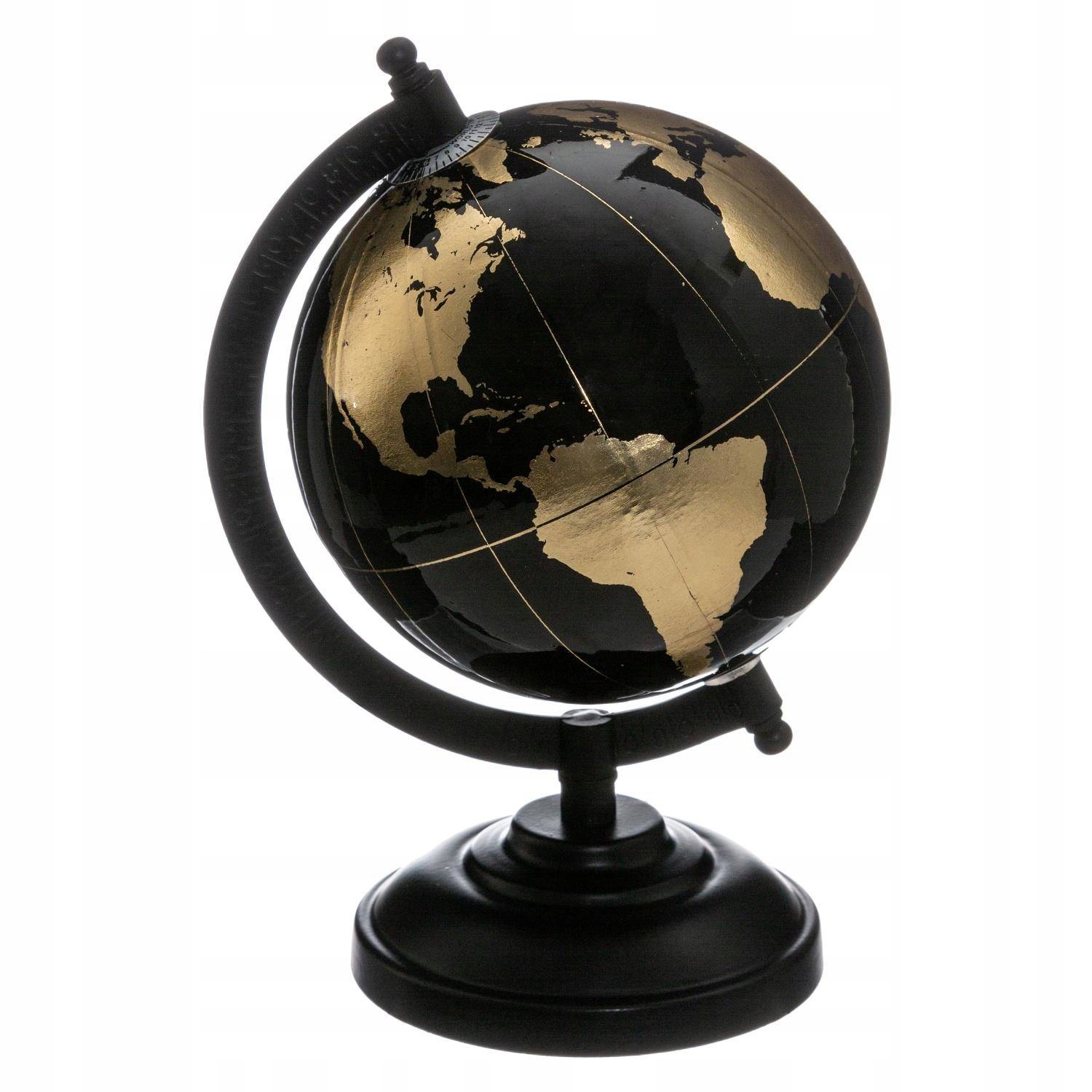 

Globus Dekoracyjny czarny ozdobny Metalowy 22 cm