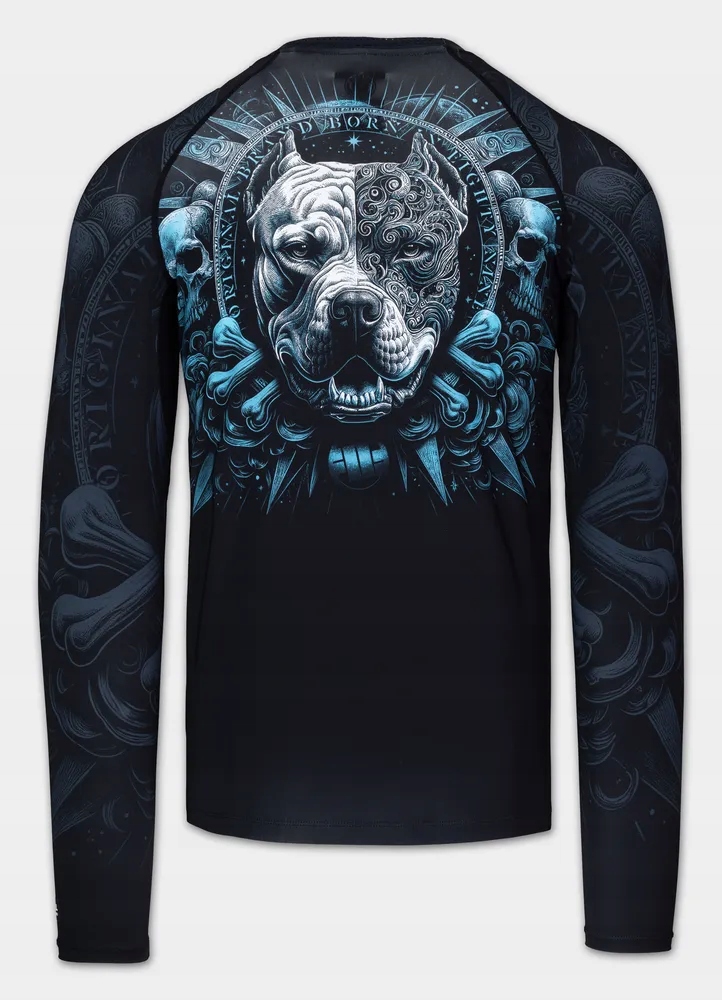 Męski Rashguard Pitbull longsleeve sportowy treningowy nadruk Pitbull World