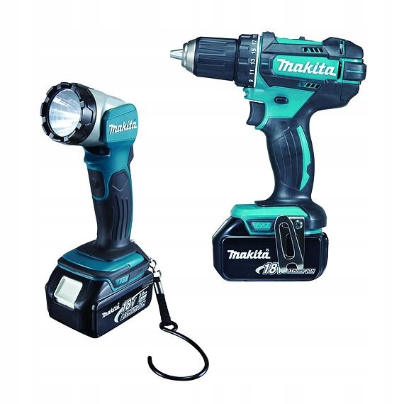 Makita DDF482RFJ1 wiertarka akumulatorowa z latarką 18V/3*3Ah Li-ion, systainer