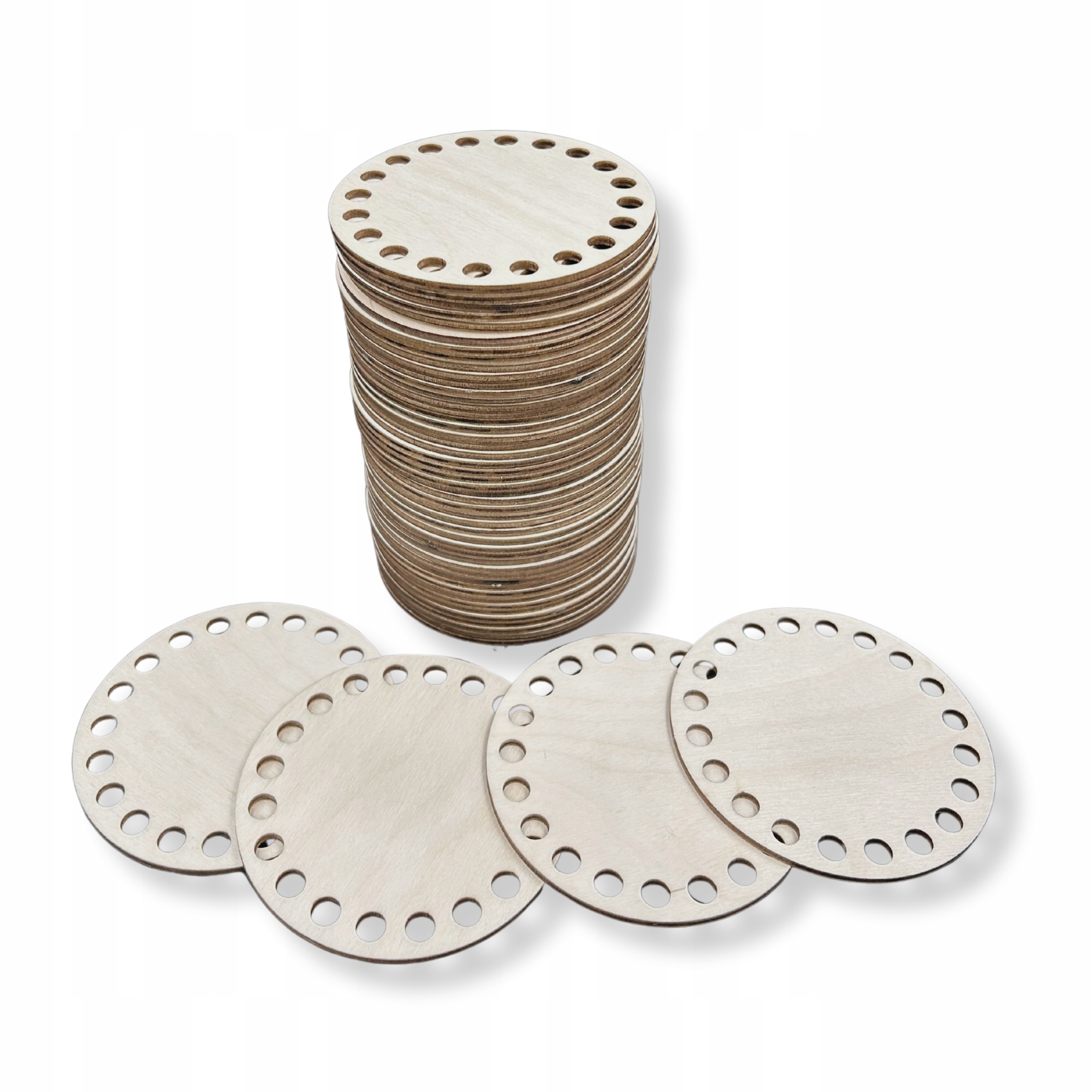 Překližkové dno do košíku kruh 10 cm, 50 Kusů překližka 3 mm