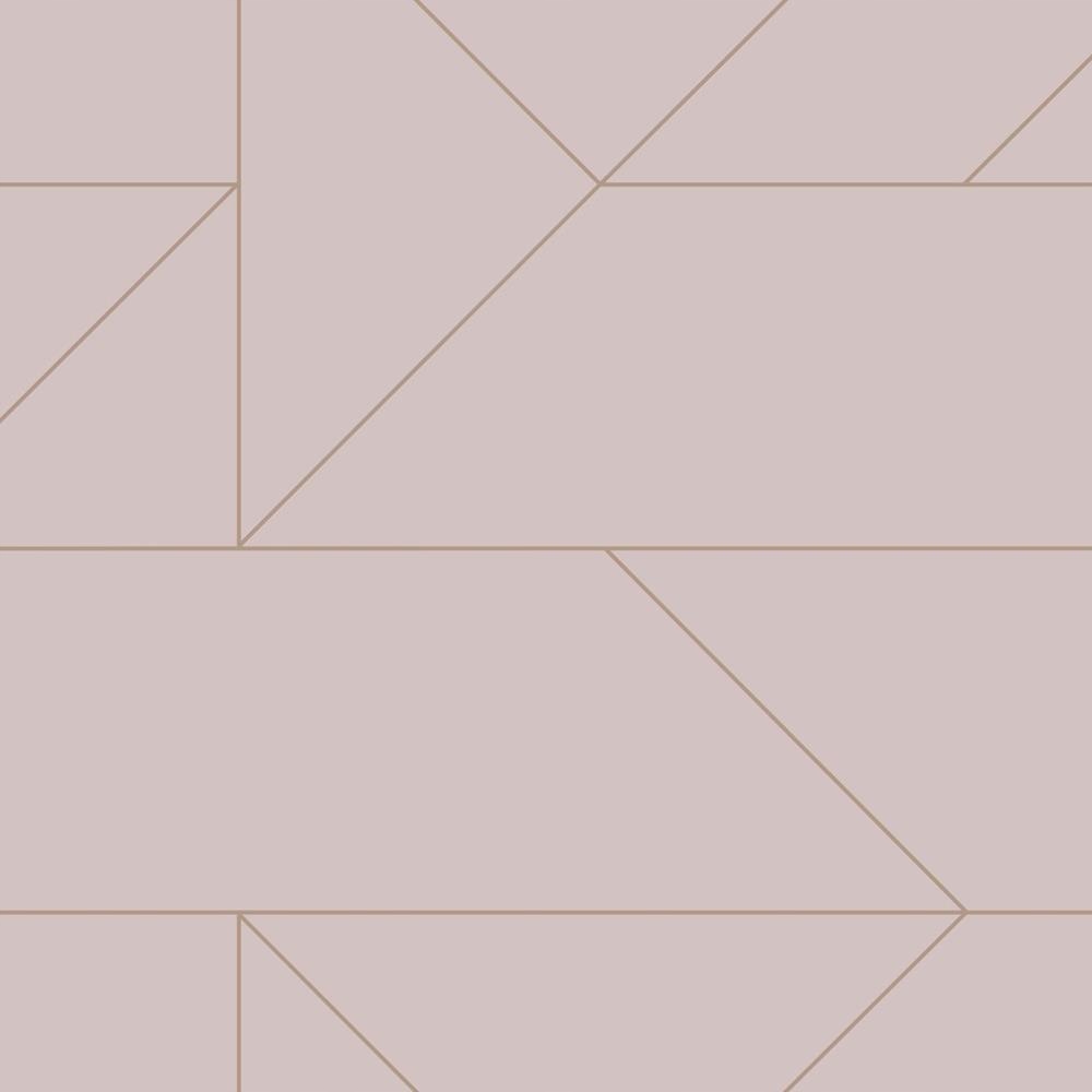 Růžová Flízová Tapeta S Geometrickými Vzory