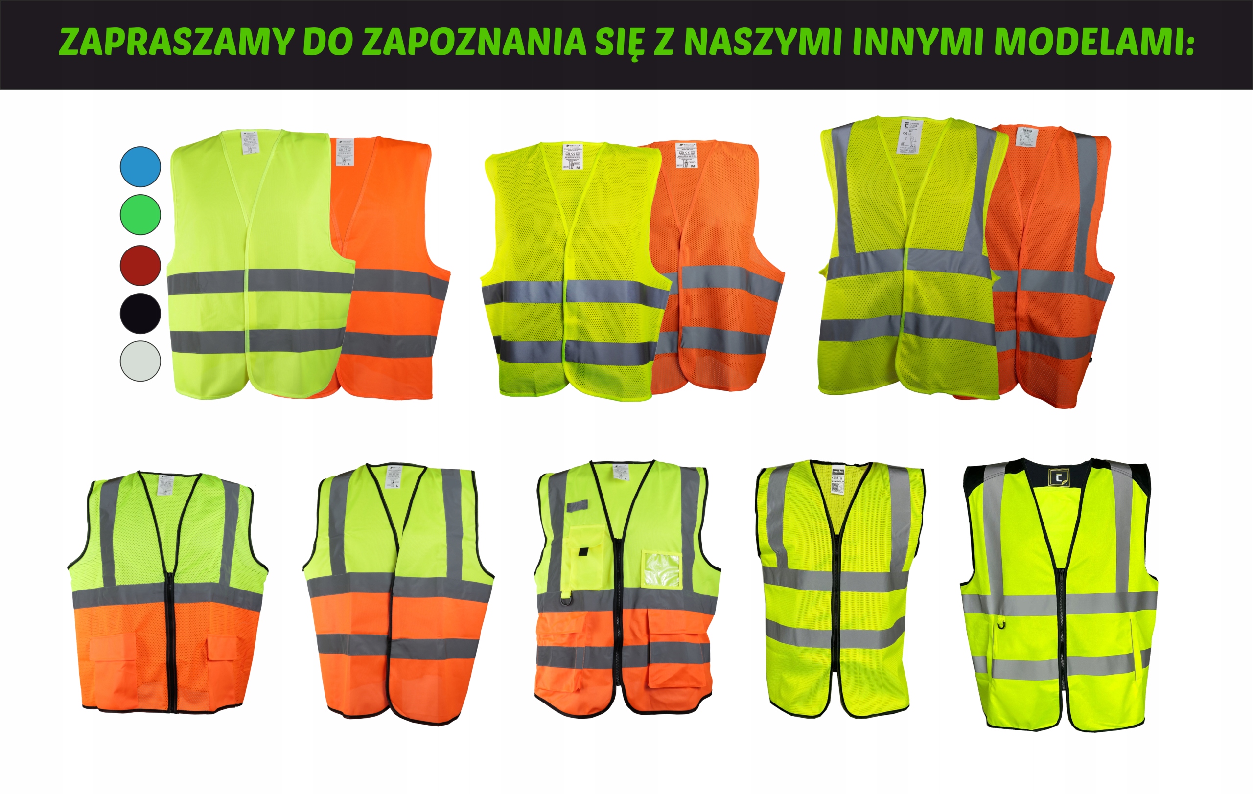 KAMIZELKA ODBLASKOWA SIATKA NADRUK PRZÓD I TYŁ L Przeznaczenie uniwersalne