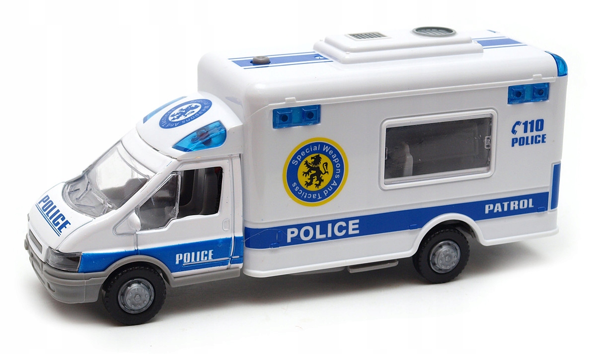 Samochód policja światło dźwięk policyjny furgon