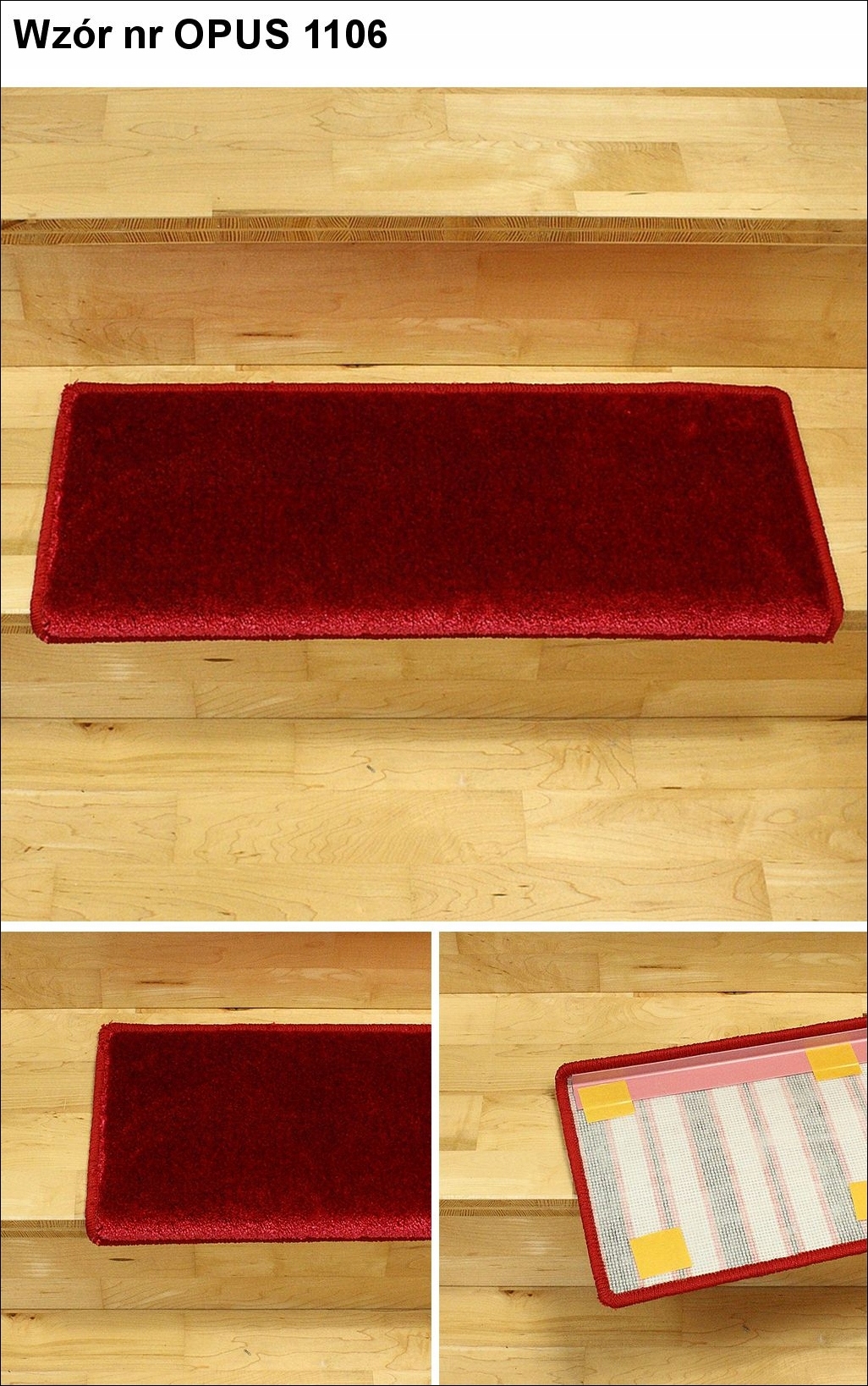 NAKŁADKI TREPY NA SCHODY PROSTOKĄTNE 15 KOLORÓW Grubość 15 mm