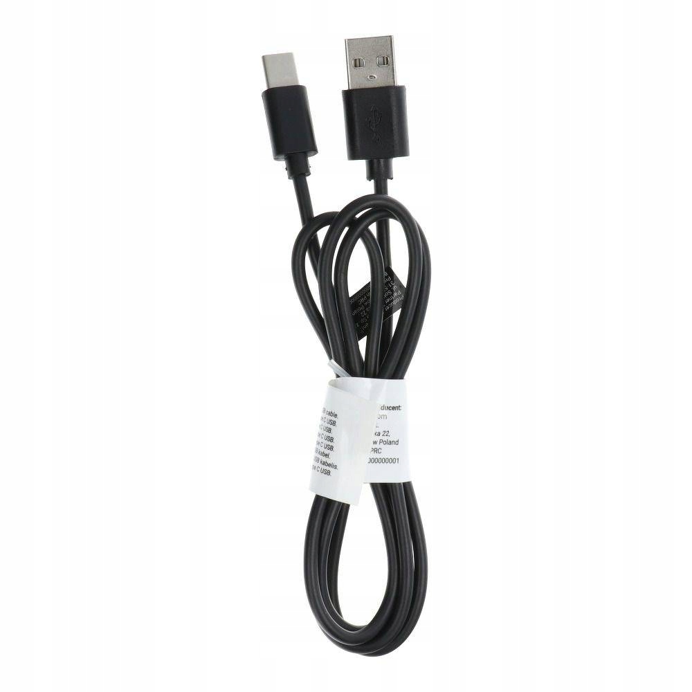 Kabel Usb Typ C 2.0 C366 1 metr czarny (długa koncówka 8mm)