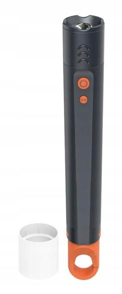 Latarka Hama FLX1000 aluminiowa wstrząsoodporna 4 tryby Sos zoom Szary