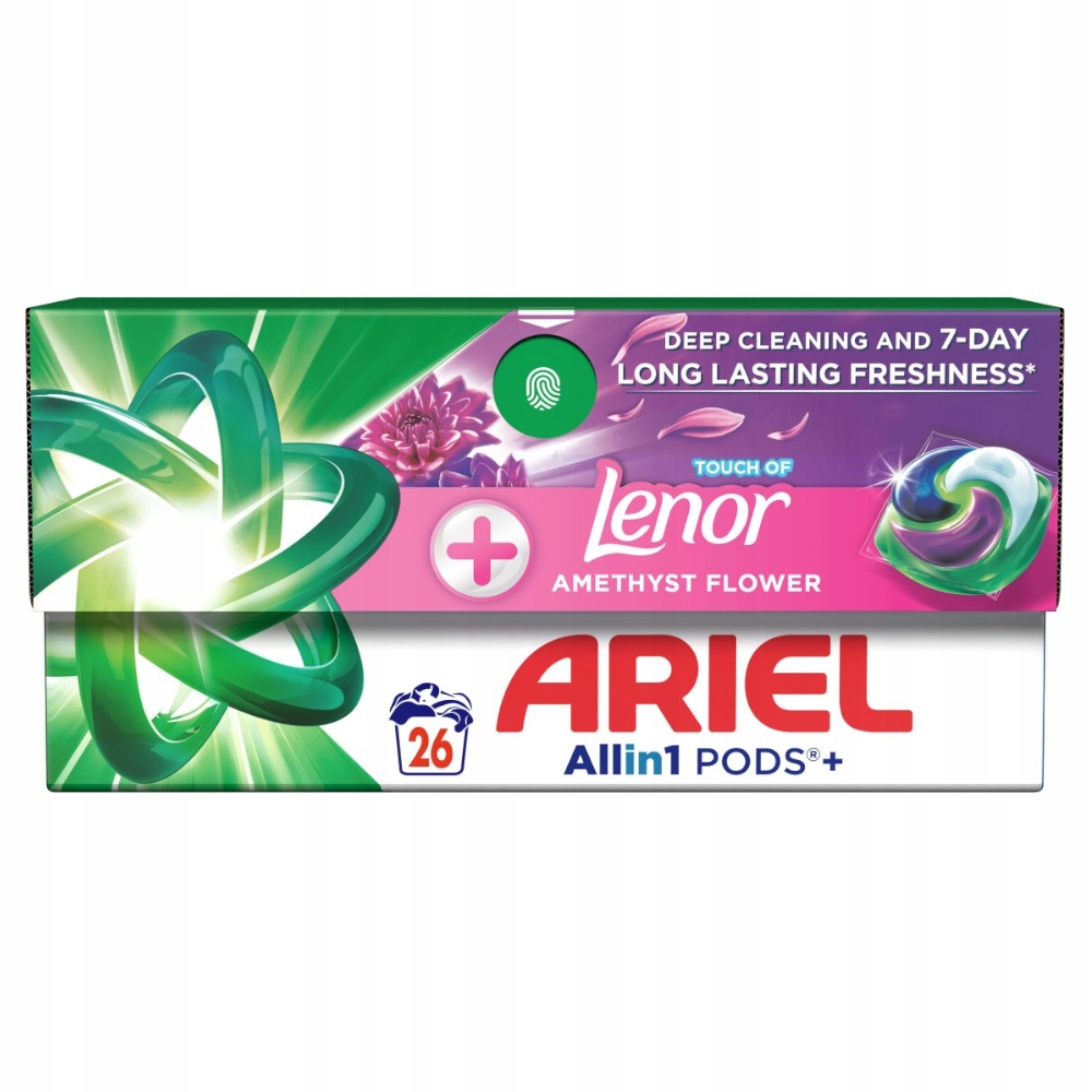 Kapsle na praní Ariel Allin1 Pods+ Touch of Lenor Amethyst Flower 26 ks