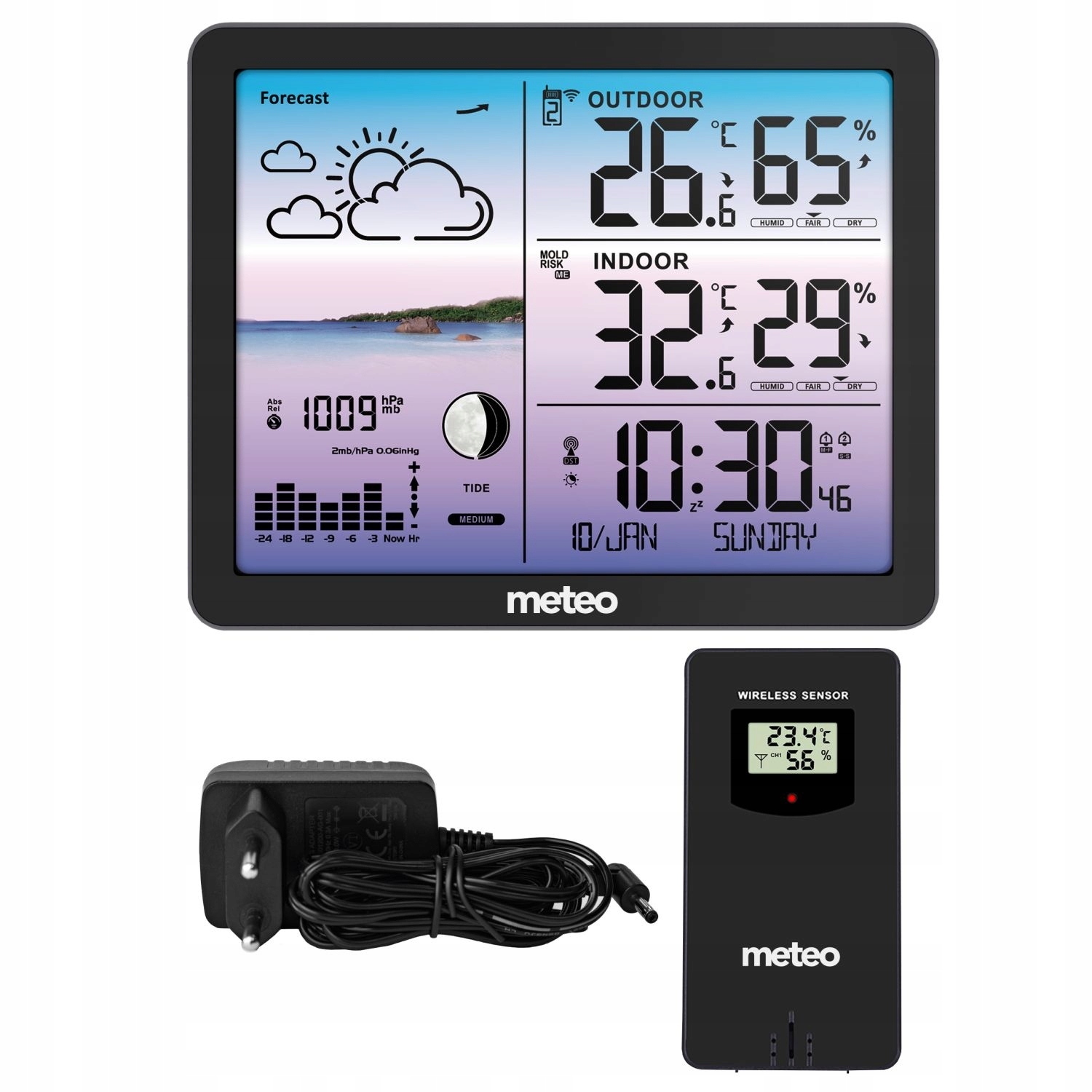 Meteorologická stanica Meteo SP107 čierna