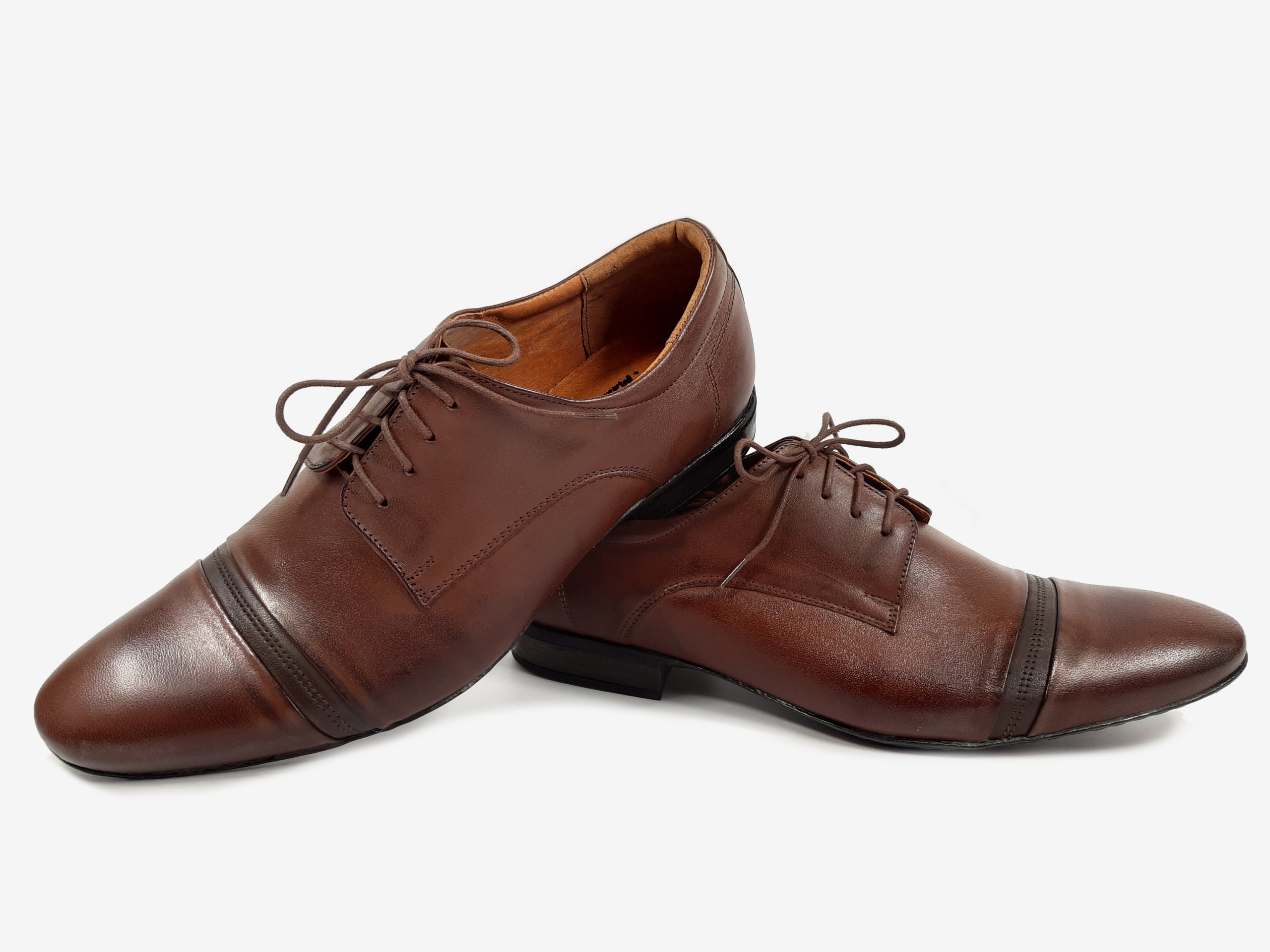 Agda 363 pánské polobotky Polské hnědé 45 Kůže