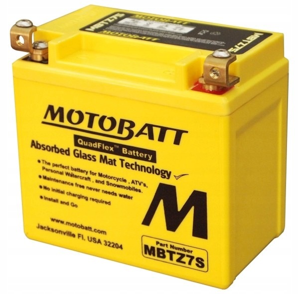 Akumulator Motocyklowy Motobatt MBTZ7S 12V 6.5AH 100A Quadflex 114X70X107