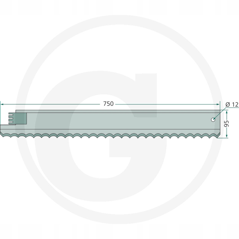 Noz tnacy pila wycinaka TRIOLIET 10016 Part number 10016