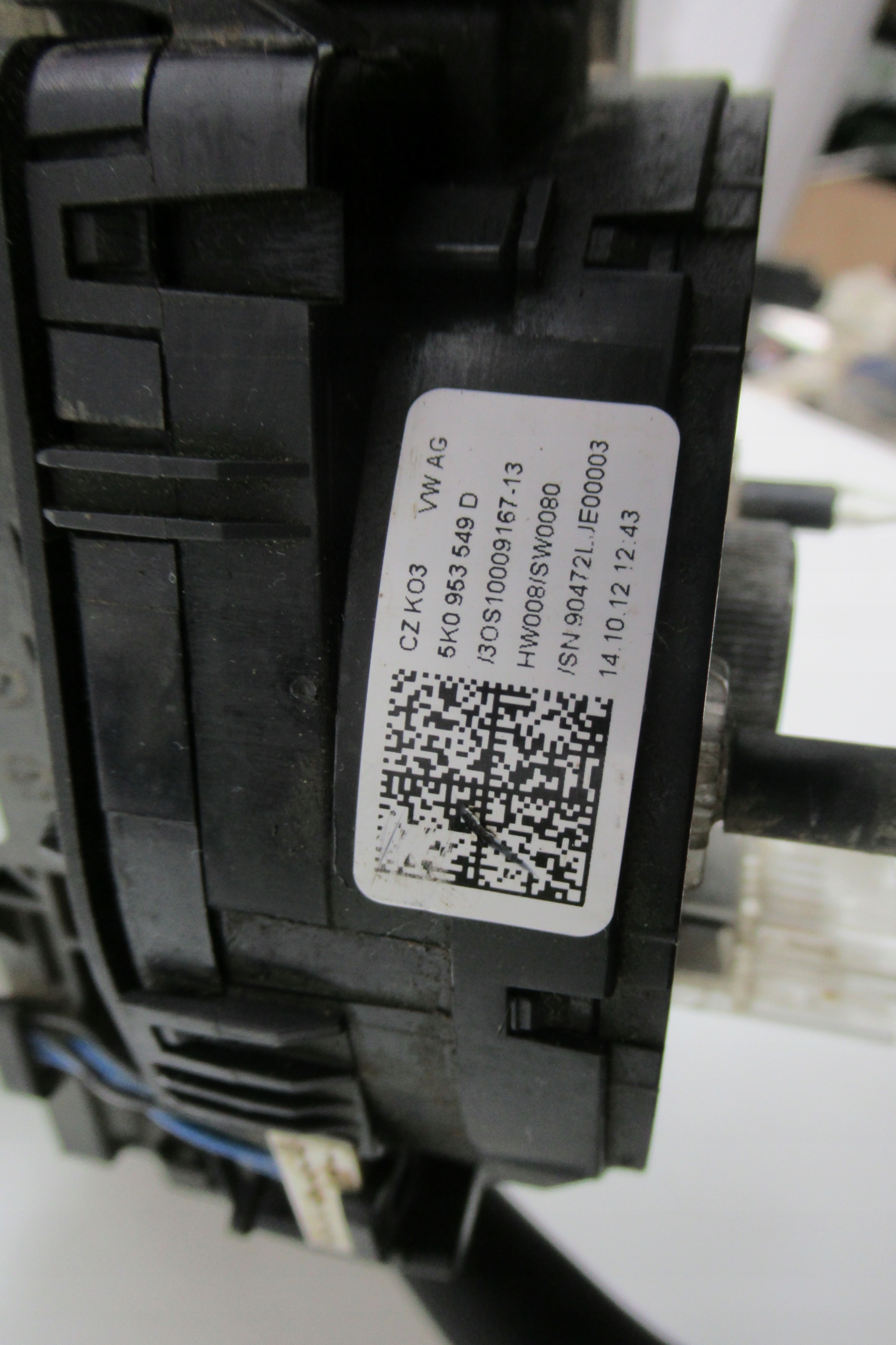 VW GOLF VI+ 12R Colonne de direction Allumage Commandes KPL