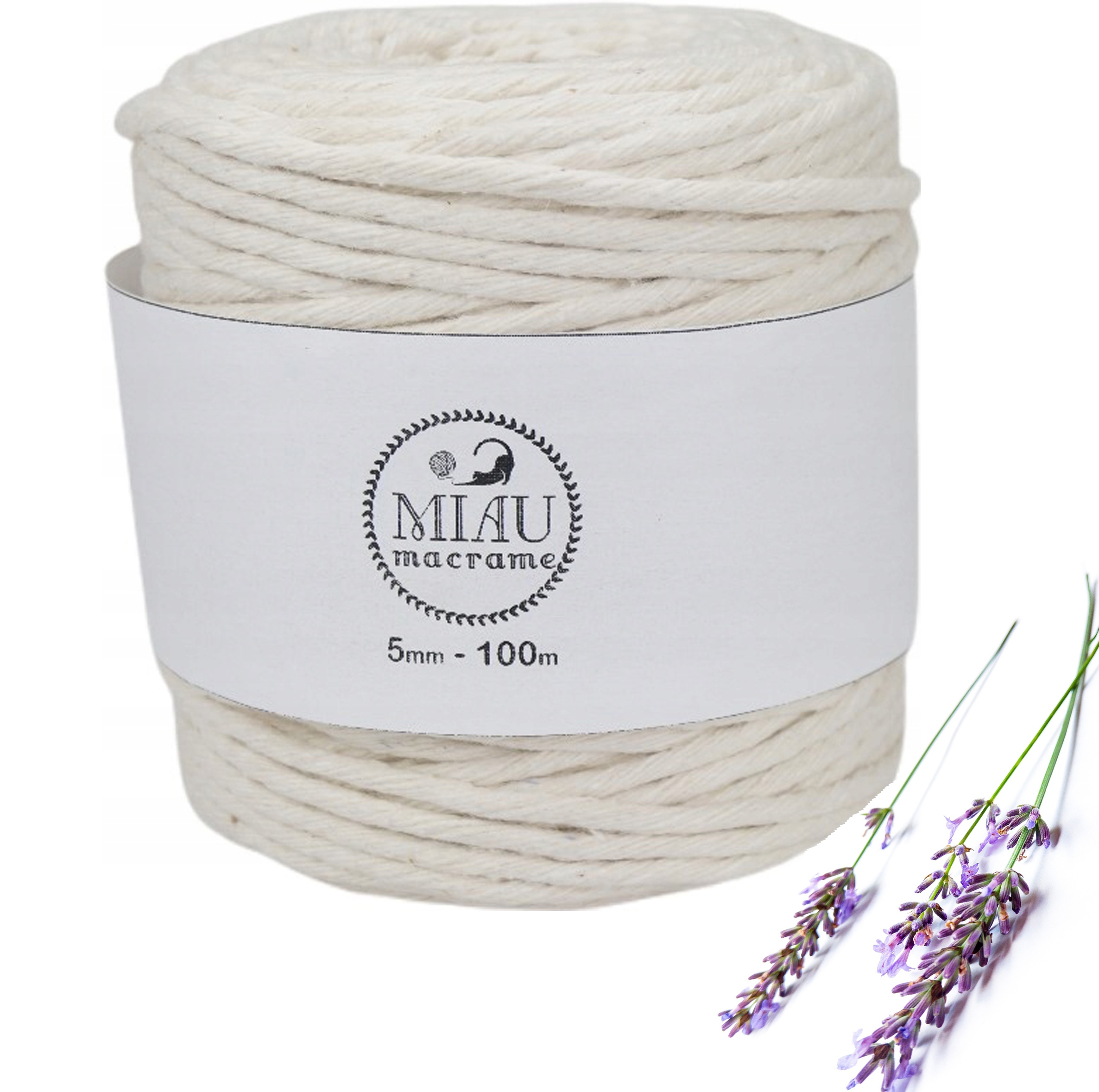 Sznurek Bawełniany Do Makramy Naturaly 100m-5mm