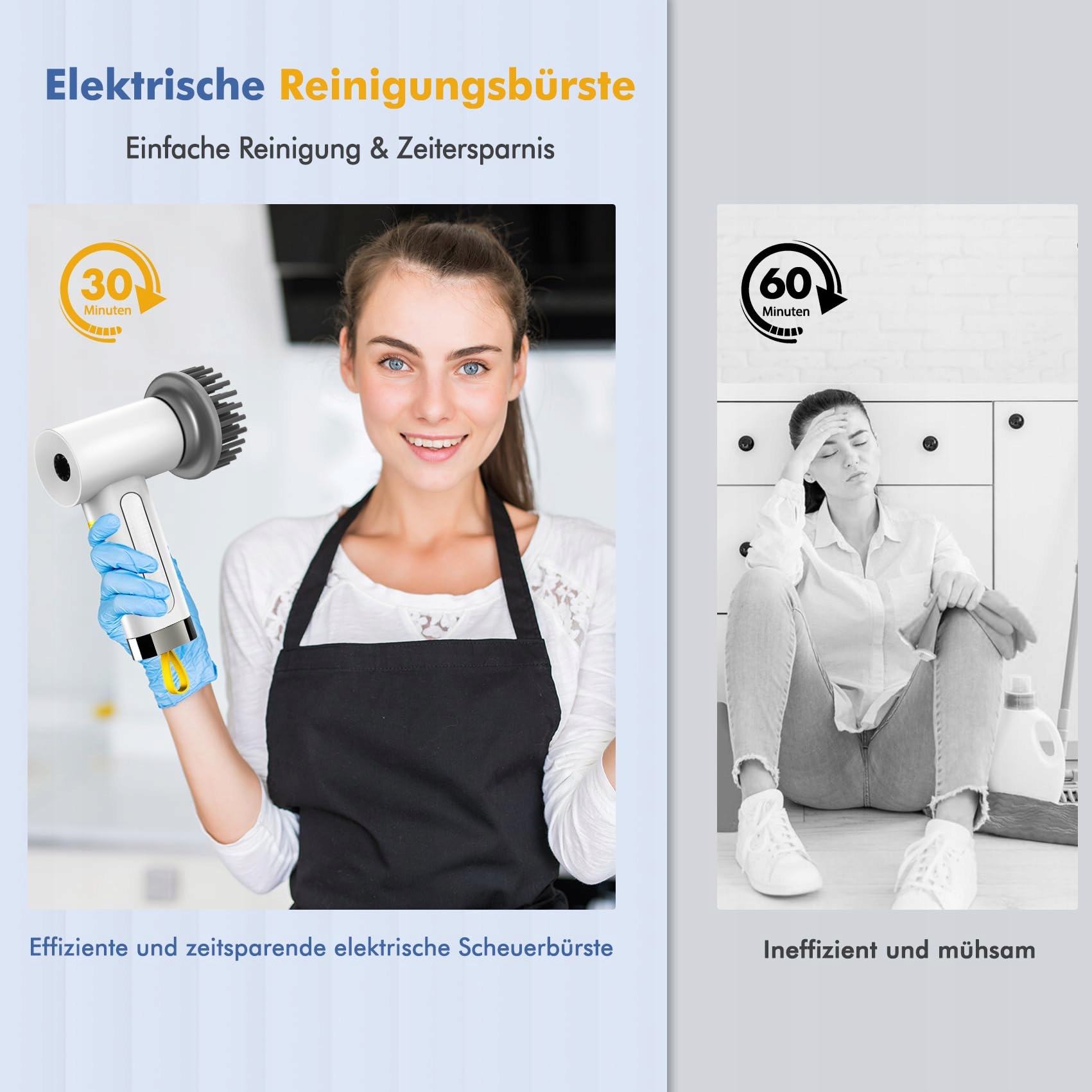 ETENTOUS Elektryczna Szczotka Do Łazienki i Fug Z 5 Głowicami — miniatura 2