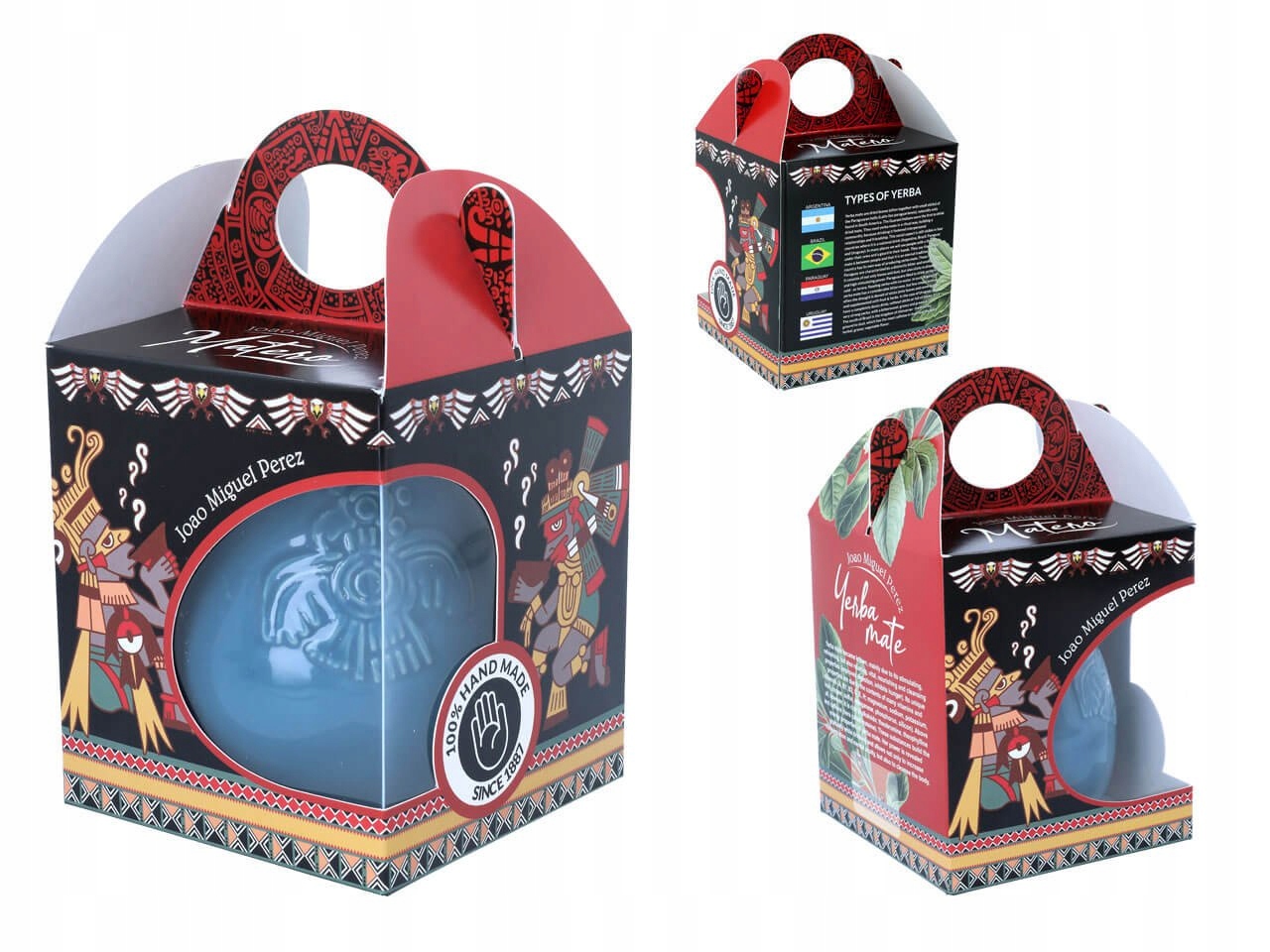 naczynie ceramiczne matero niebieskie  YERBA | 100-1035 — 3