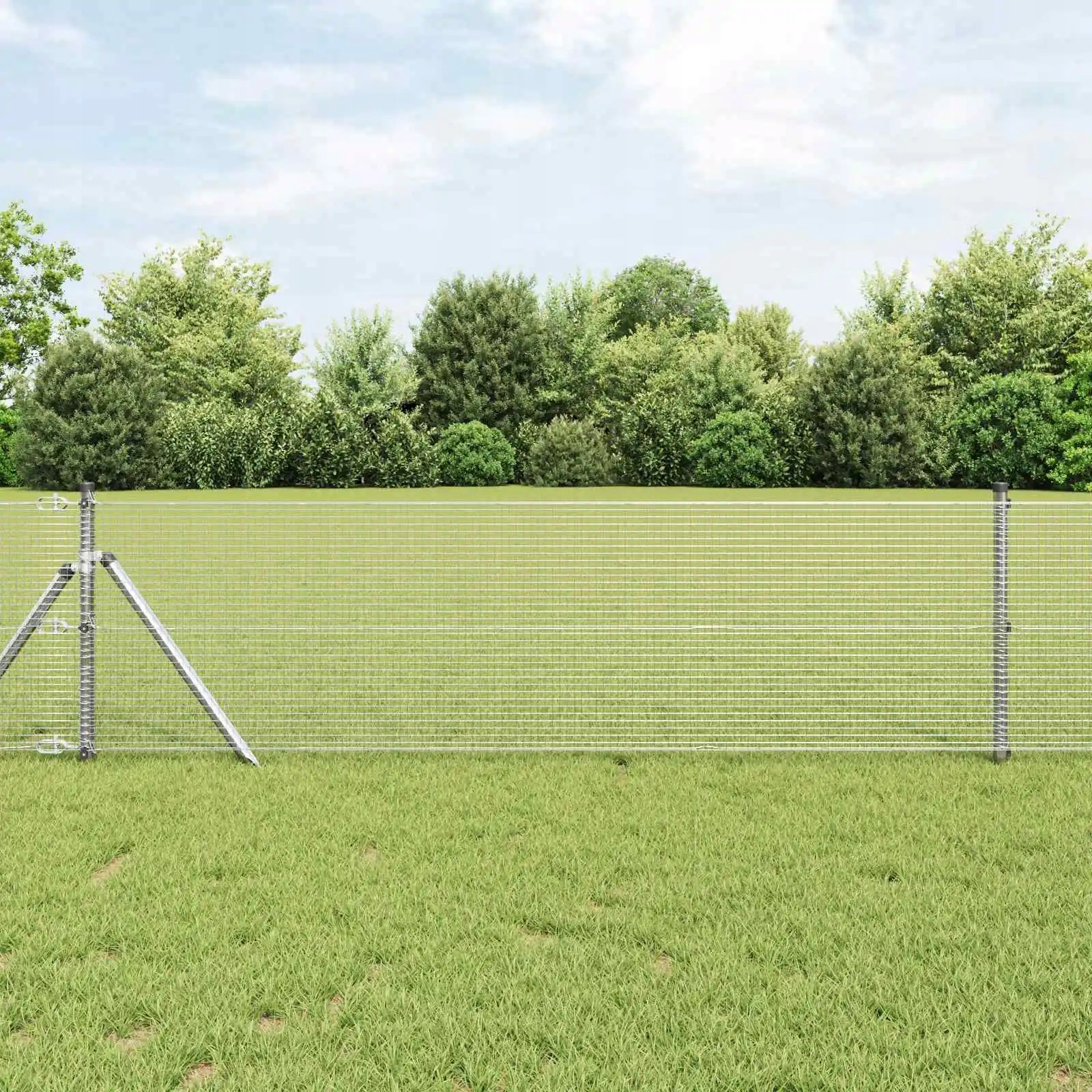 vidaXL Svařovaný drátěný plot Stříbrná 0.5 x 50 m