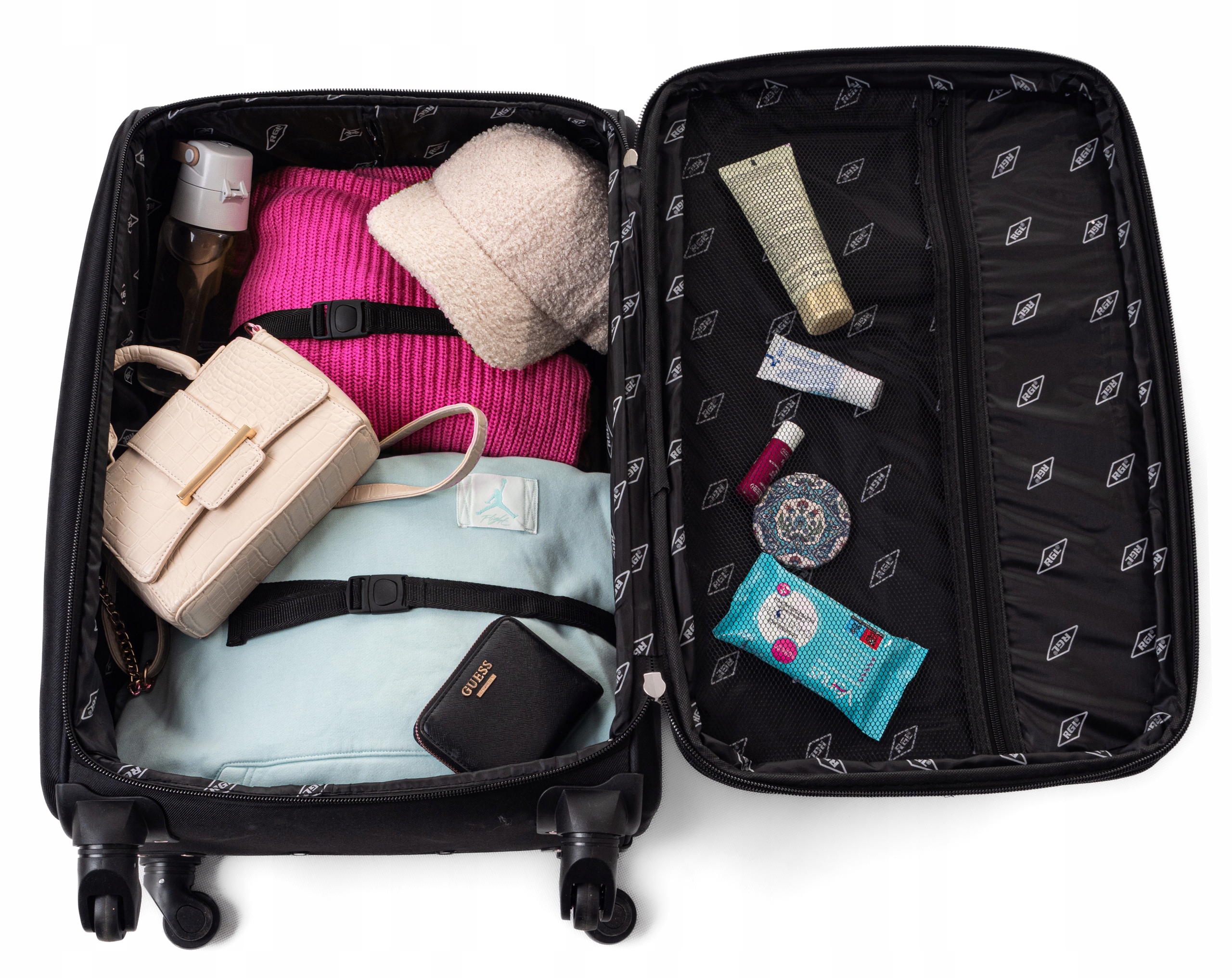 RGL Duża WALIZKA PODRÓŻNA 4 KÓŁKACH TORBA BAGAŻ XXL Szerokość (dłuższy bok) 48 cm