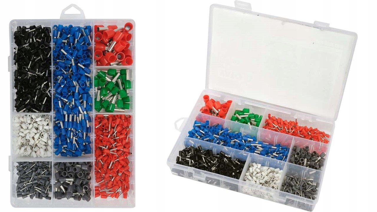 Zestaw Końcówek I Konektorów Kablowych 1200 Sztuk