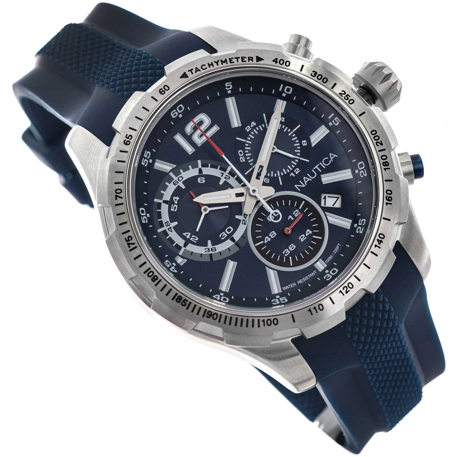 Pánské Hodinky Nautica NAPLECR02 Long Beach Set Modré Na Pásku