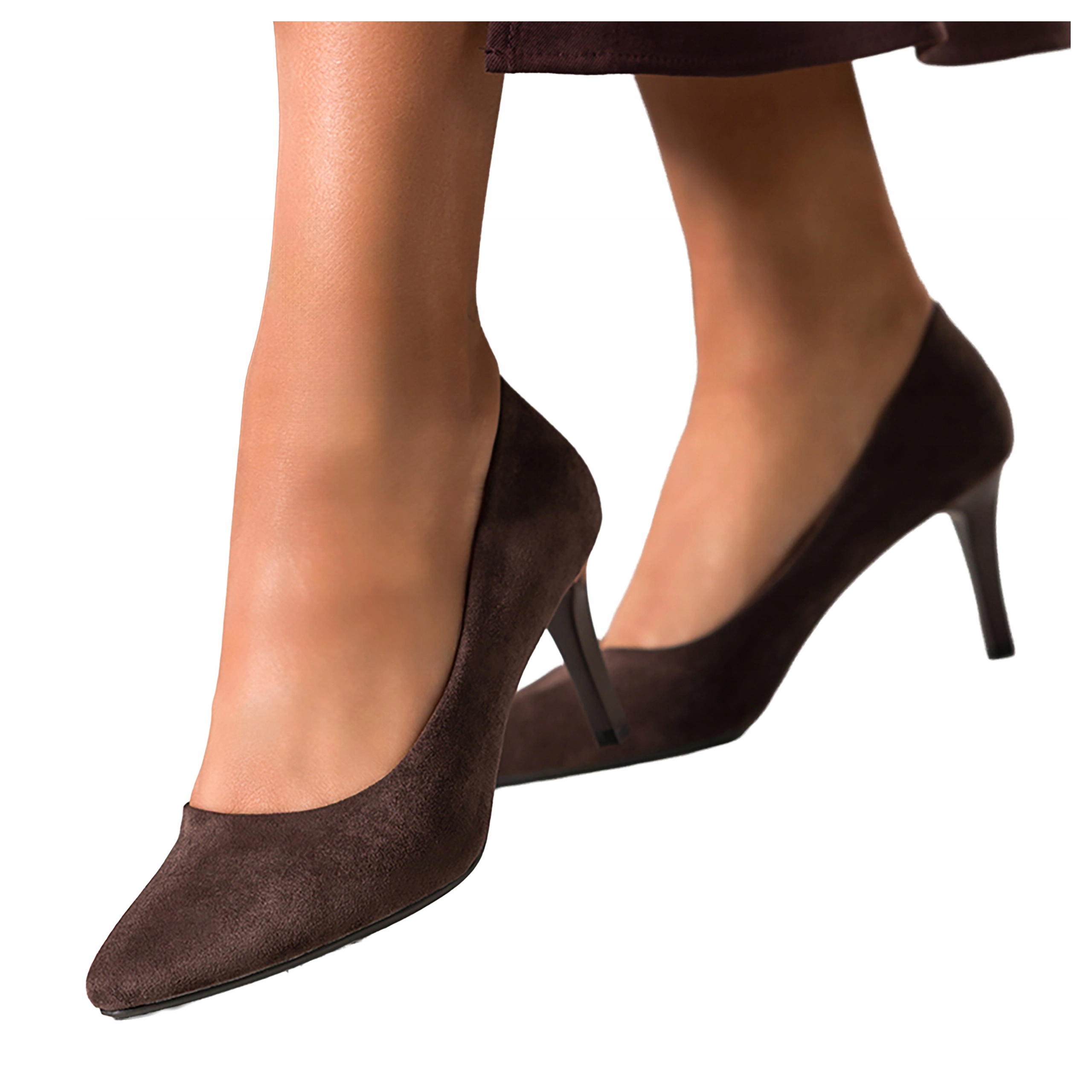 Špendlíky Čokoládové Dámské Semišové Klasické Kožené Vložky Módní velikost 38