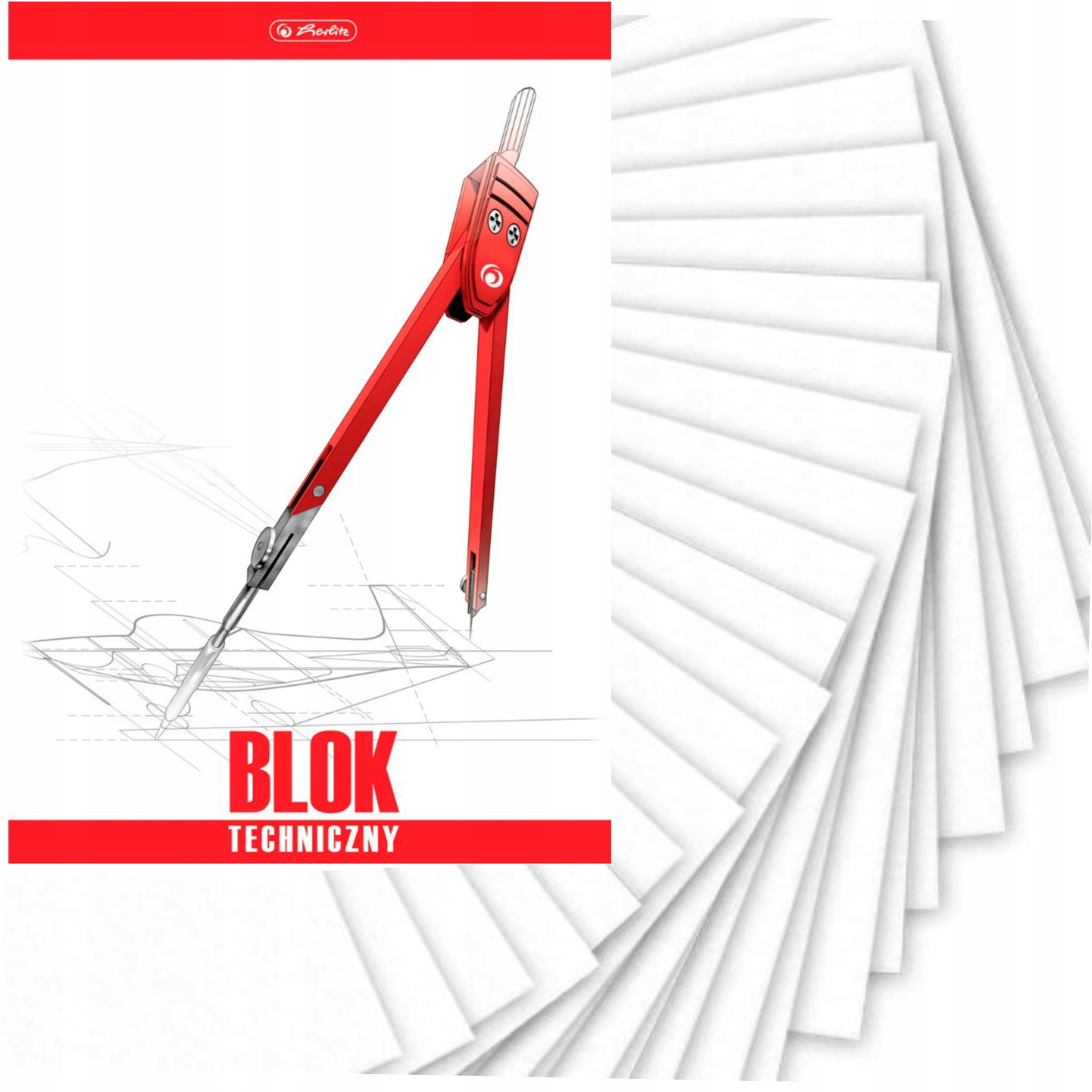 

Blok techniczny herlitz A4 biały 10k