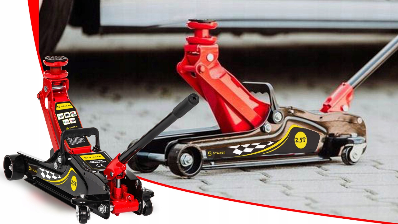 PODNOŚNIK SAMOCHODOWY ŻABA LEWAREK NISKOPROFILOWY HYDRAULICZNY 2,5T 2500 Marka STAZER