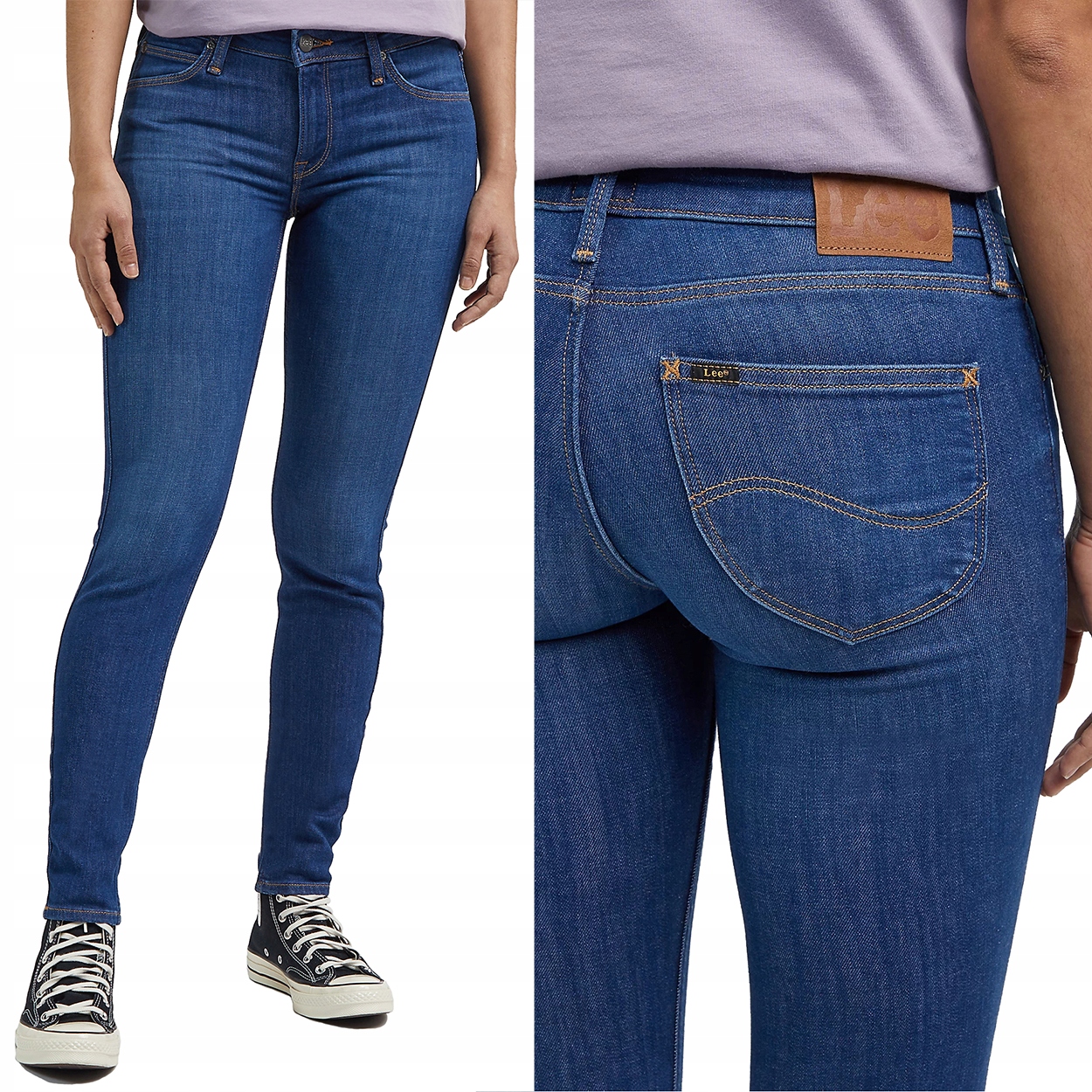 Lee Scarlett skinny Night Sky tmavé dámské džínové kalhoty úzké nohavice W26 L31