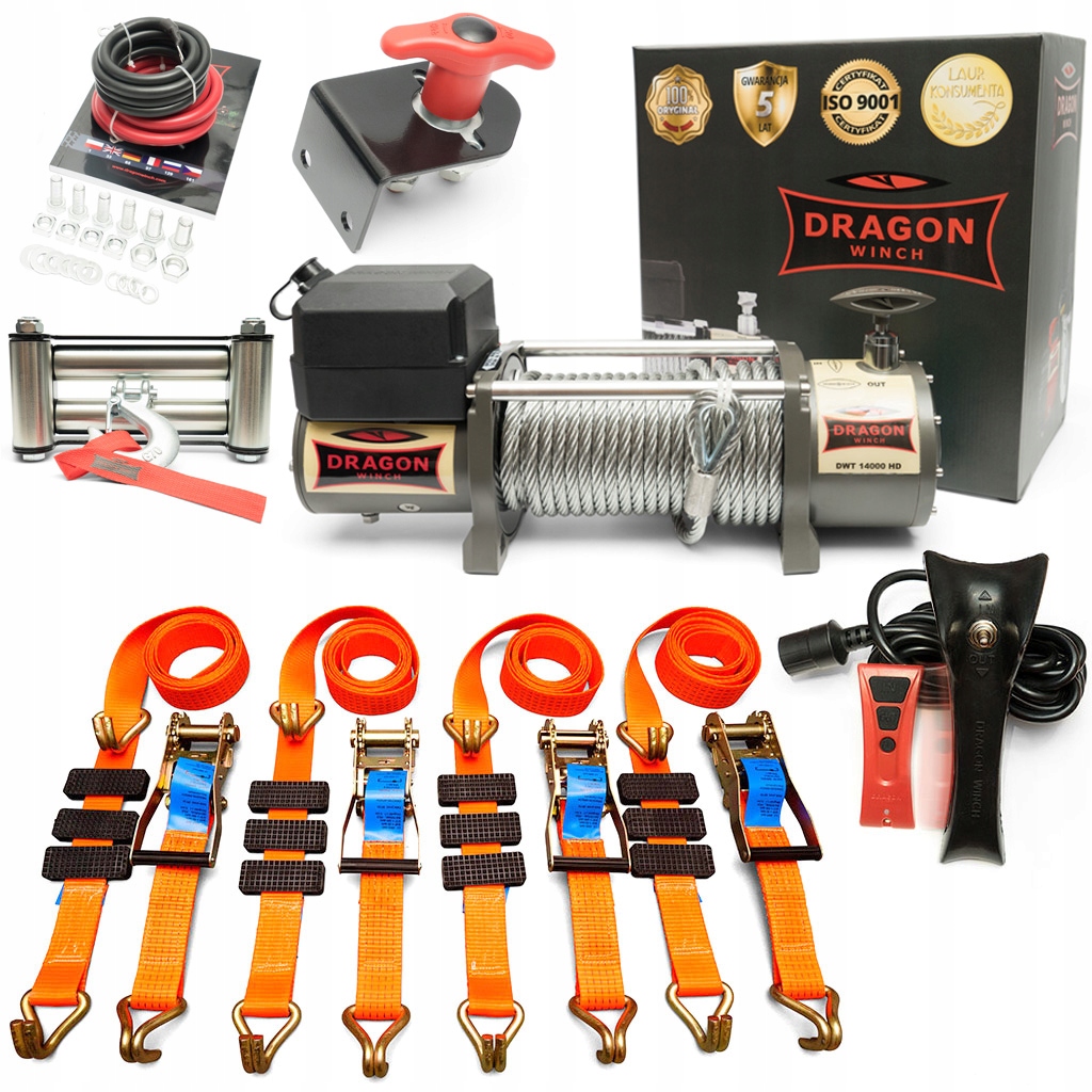 ЕЛЕКТРИЧНА ЛЕБІДКА 6.4 / 13T 14000HD ЕВАКУАТОР 12V