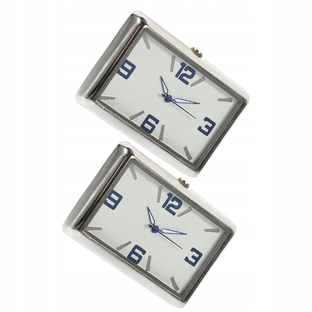 2 SZTUKI TRWAŁE SAMOPRZYLEPNIE MINI ZEGARY DO SAMOCHODU Z MIĘKKIM PODŚWIETLENIEM