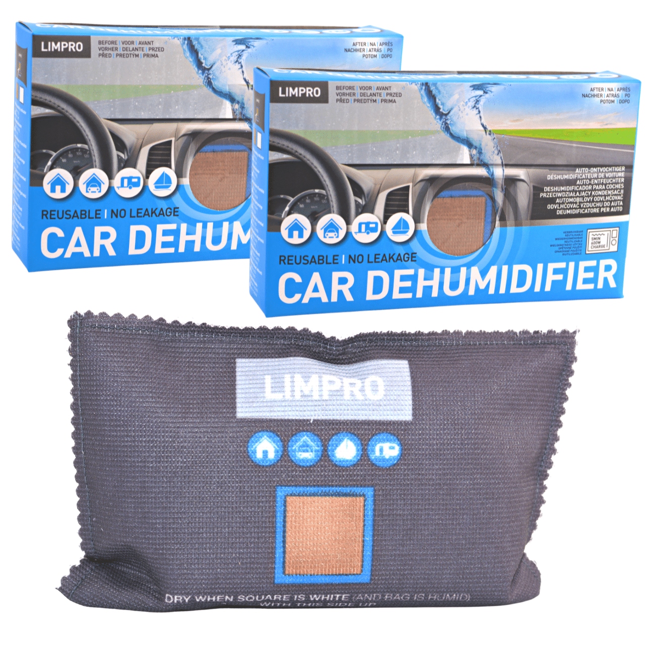 POCHŁANIACZ DO SAMOCHODU OSUSZACZ WILGOCI 2szt XXL