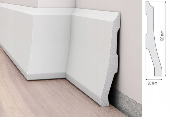Listwa przypodłogowa biała cokół dekoracyjna FP8 EAN (GTIN) 5905215413858