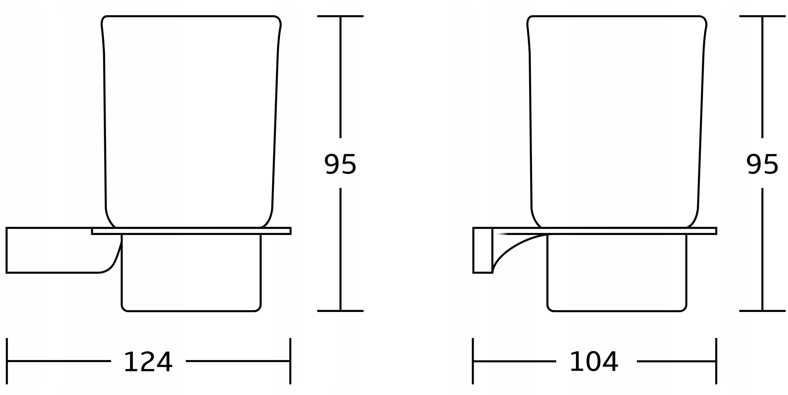 MEXEN RINO WISZĄCY KUBEK NA SZCZOTECZKI ZŁOTY Kod producenta 7027038-50