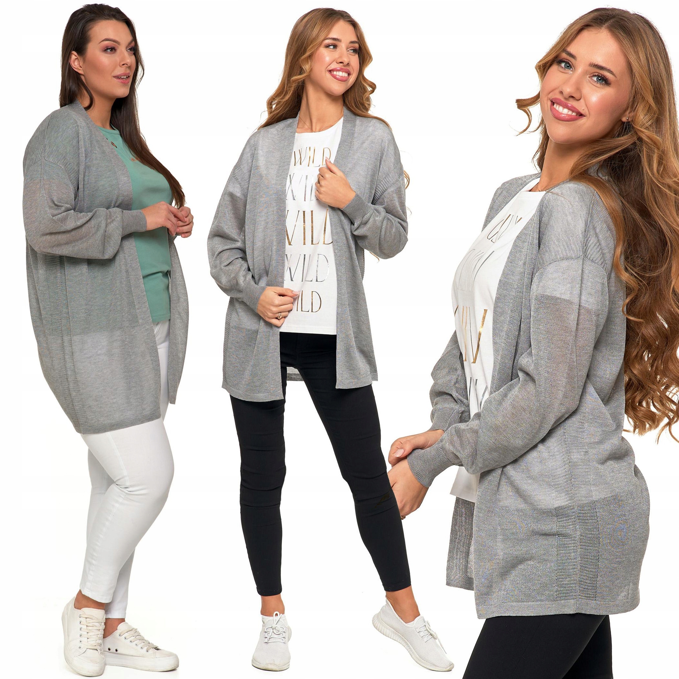 Moraj Dámský vzdušný svetr Kardigan Jarní Letní 2XL/3XL