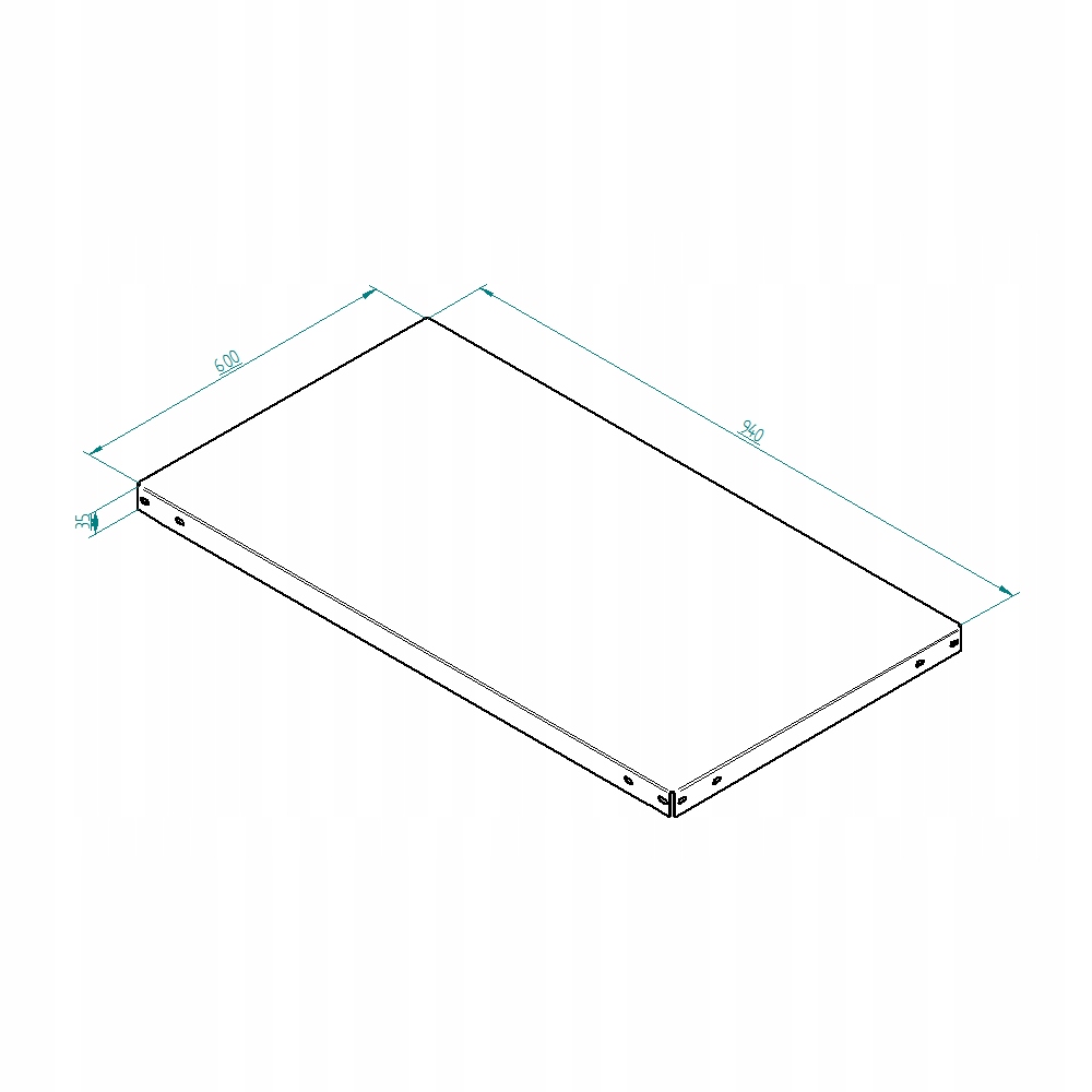 Półka metalowa 94x60cm Marka Kovona