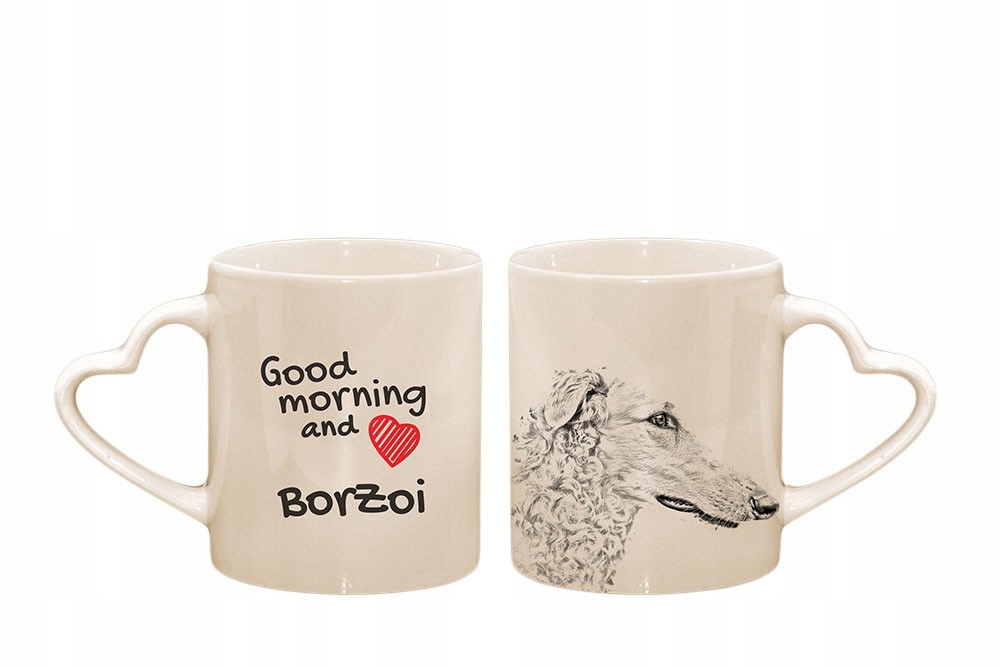 

Borzoj Borzoi Wilczarz Kubek serce z nadrukiem