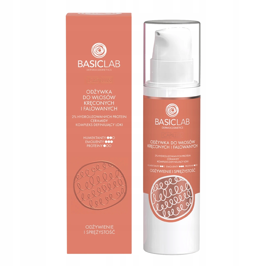 BasicLab Odżywka do włosów kręconych i falowanych 250 ml
