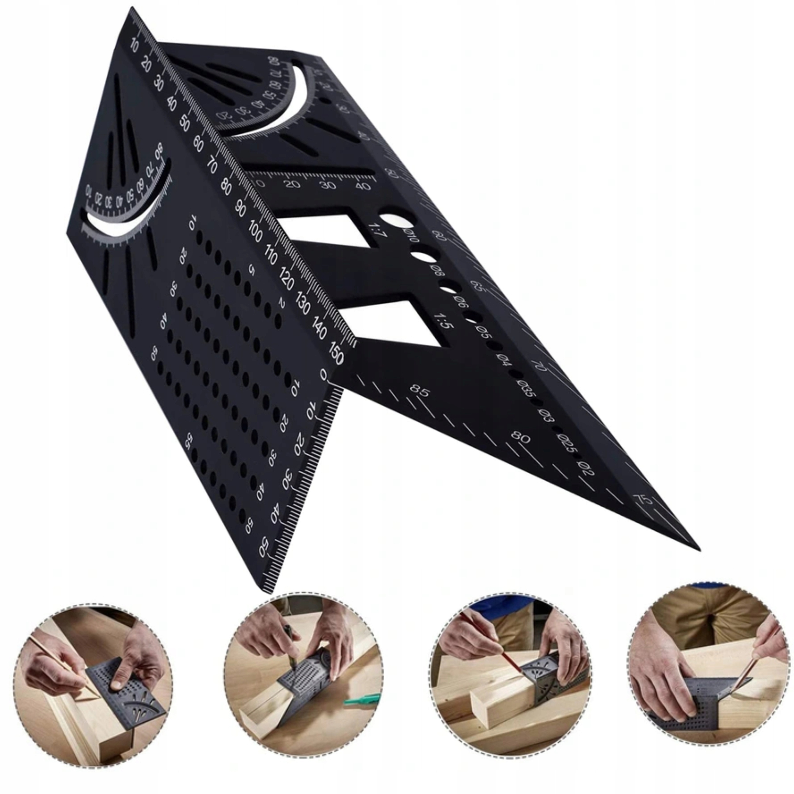 

Kątownik Stolarski Japoński Narożnik 45° 3D Metal