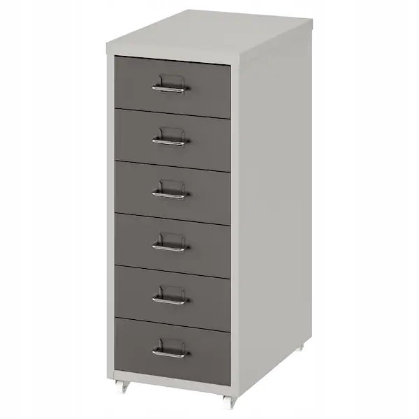 

Ikea Helmer Komoda na kółkach, Szary 28x69 cm