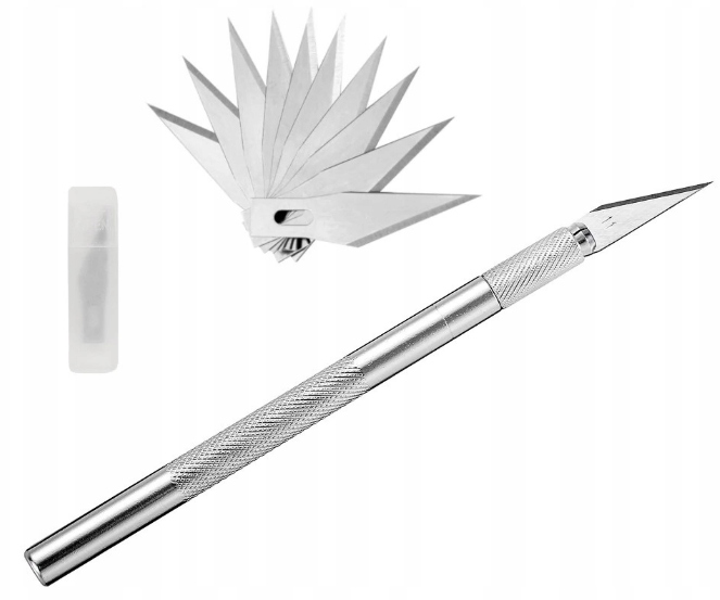 

Skalpel Nóż Modelarski Nożyk Precyzyjny 9 Ostrzy