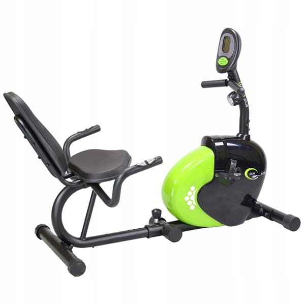 Poziomy Rower Stacjonarny Magnetyczny Hms (9 Kg) czarno-zielony R9259 Plus