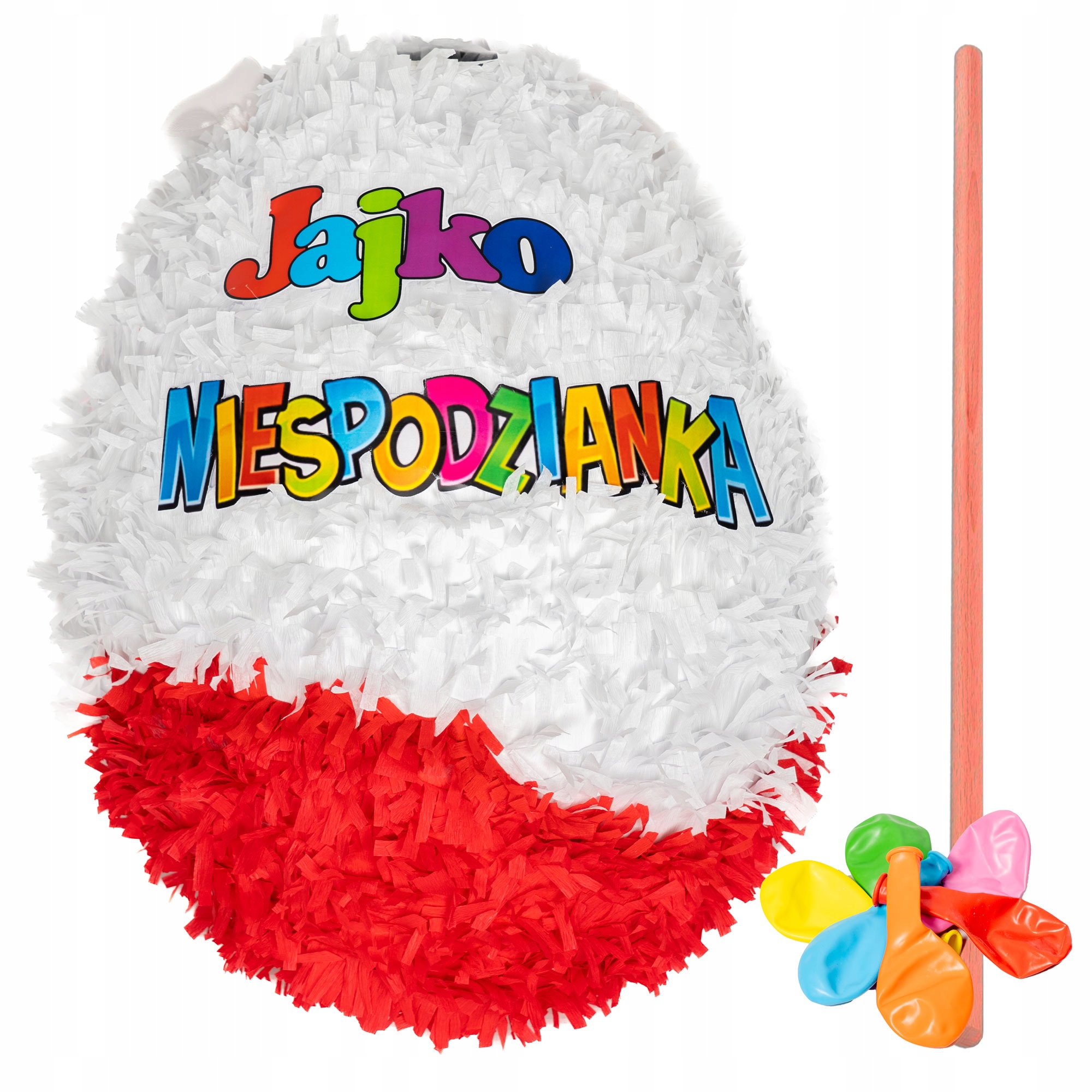 PINIATA XXL -100CM JAJKO NIESPODZIANKA + DODATKI